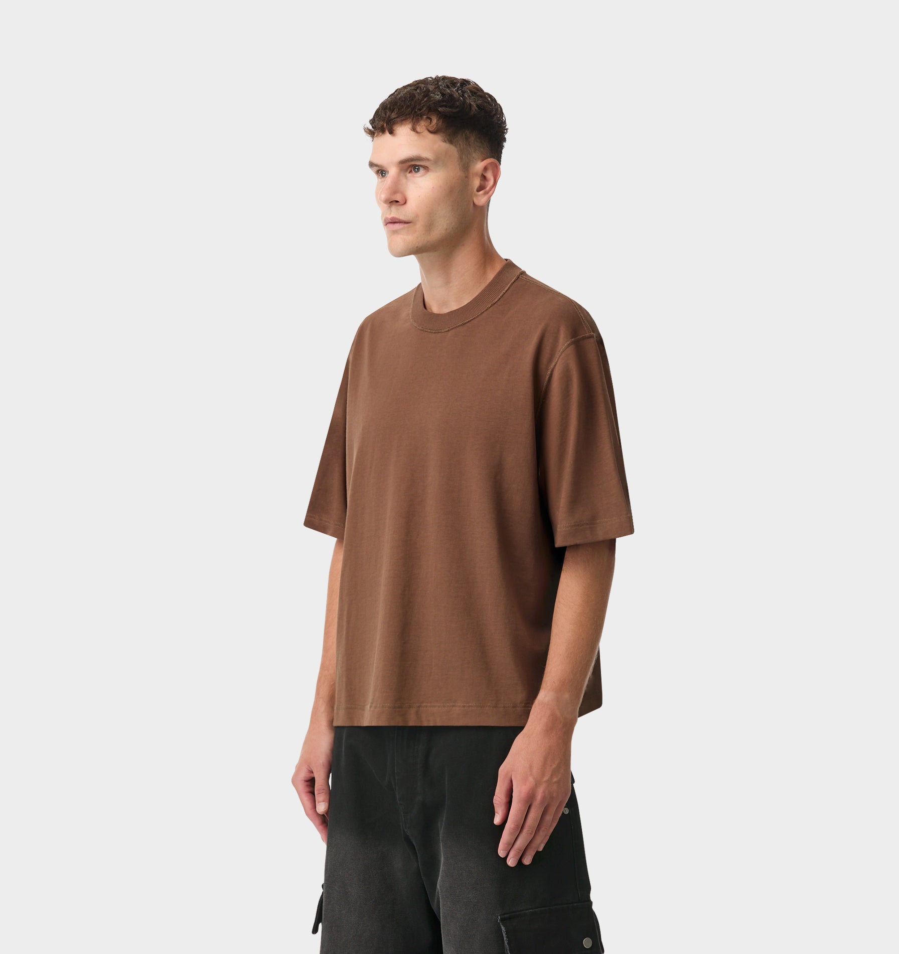 Crop Box Tee - Toffee