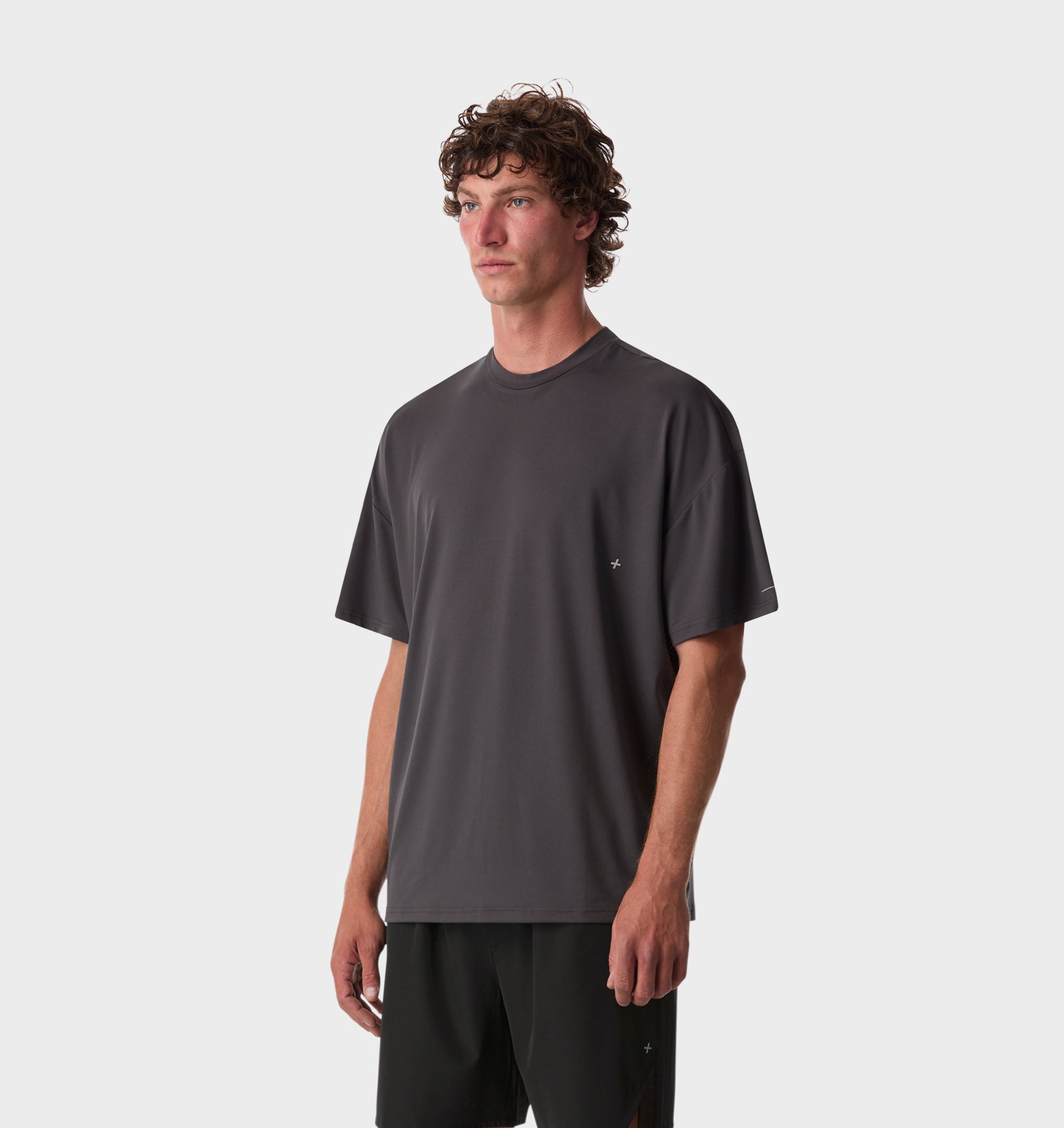Active Box Tee - Charcoal