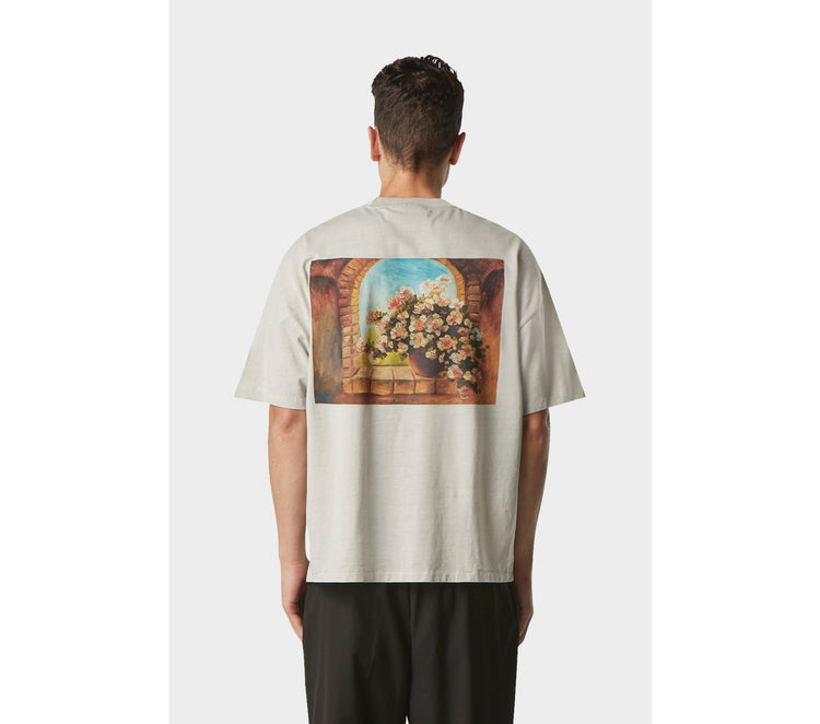 Floral Palace Lewi Tee - Washed Stone