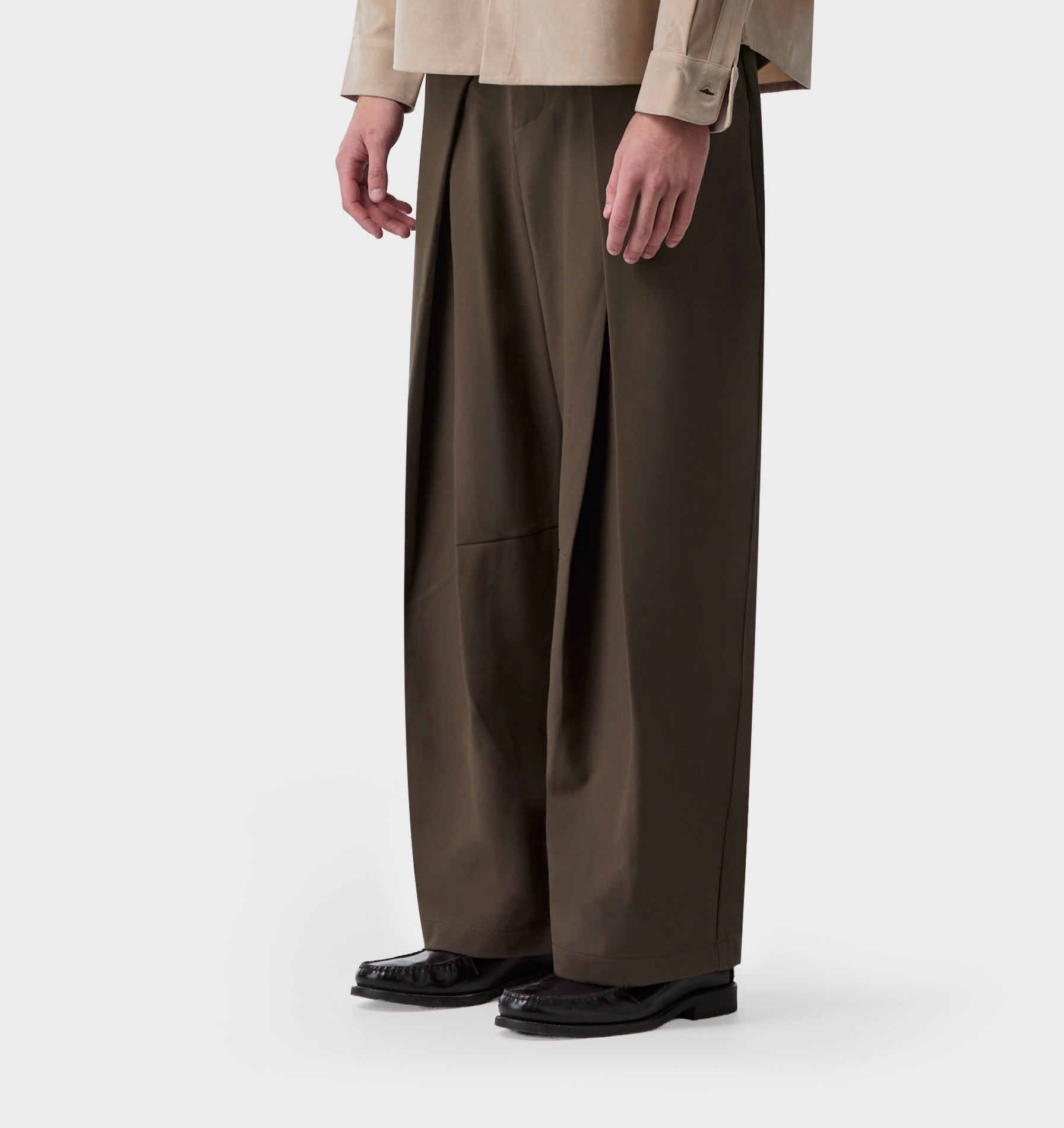 Vermont Pleat Pant - Mushroom