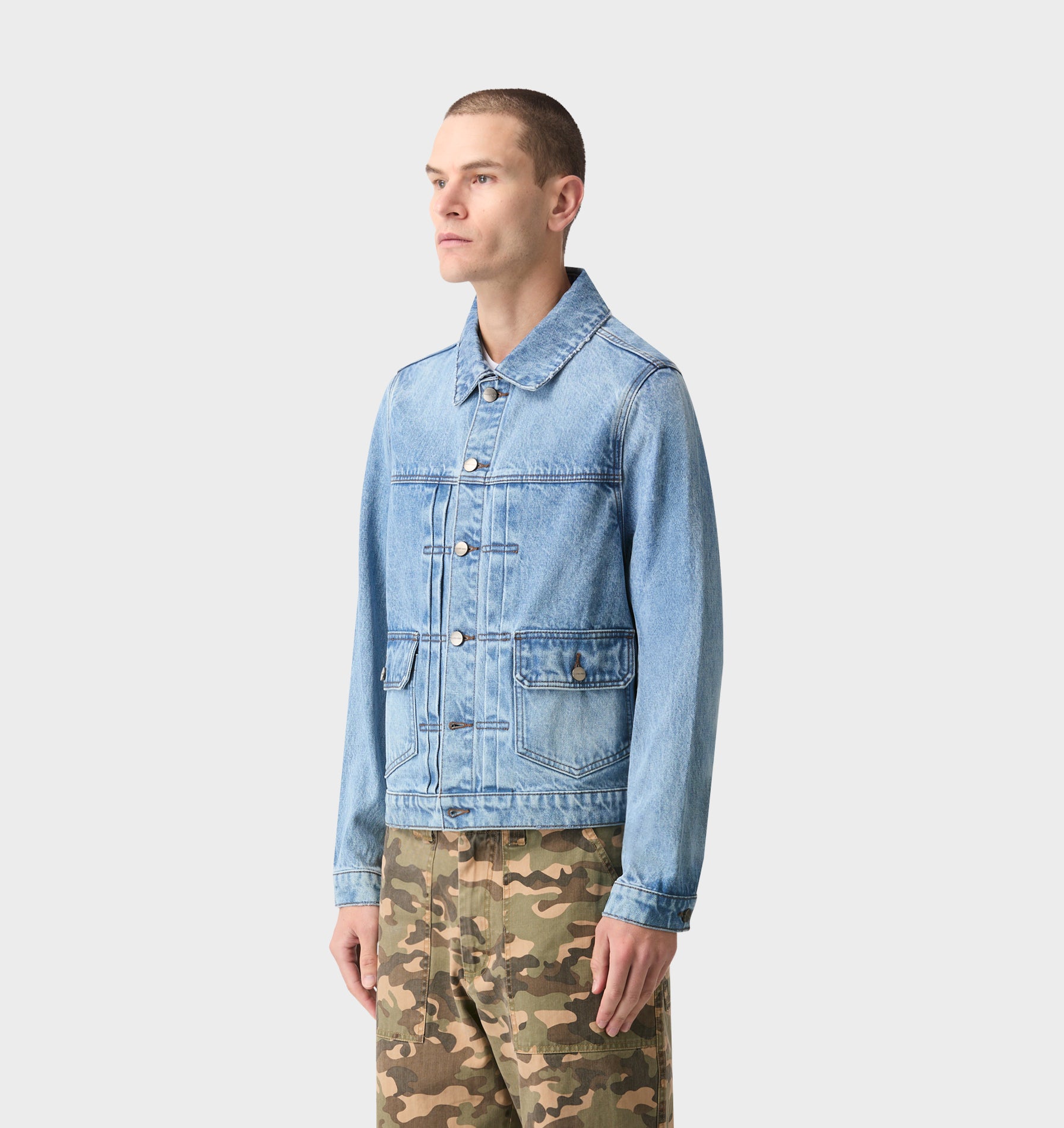 Field Denim Jacket - Washed Vintage Blue