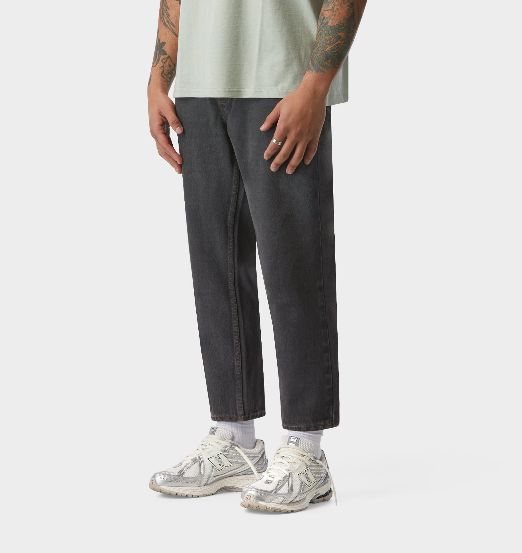 Cropped 90s Denim - Vintage Charcoal