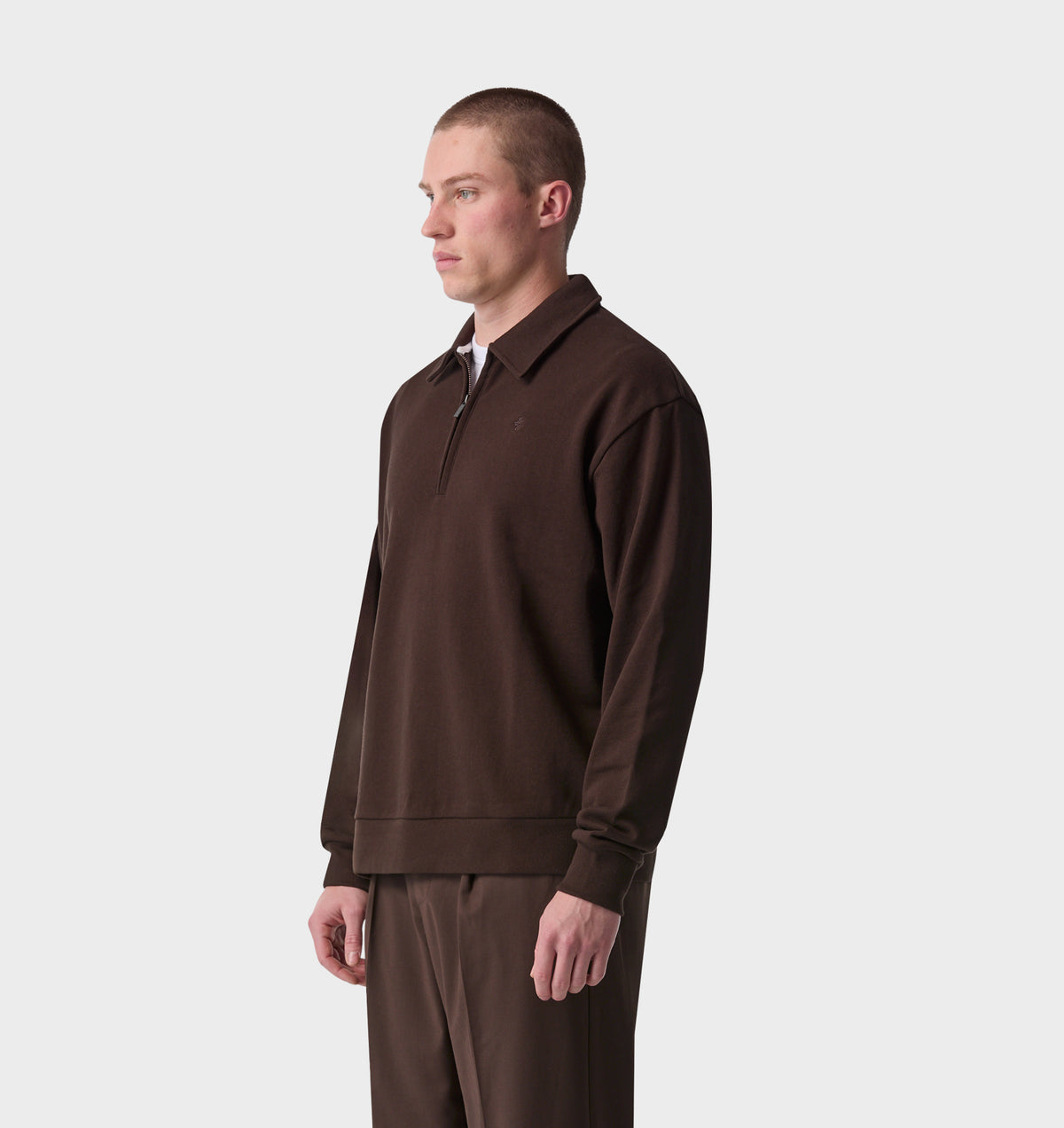1/2 Zip Pullover - Coffee Bean