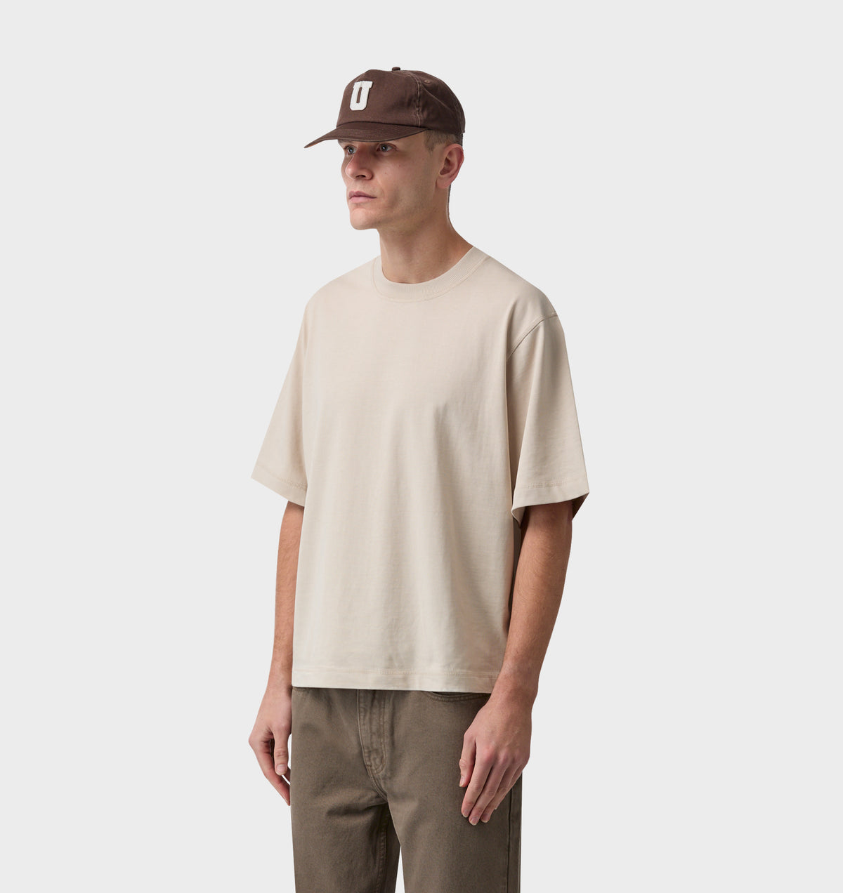 Crop Box Tee - Sandstone