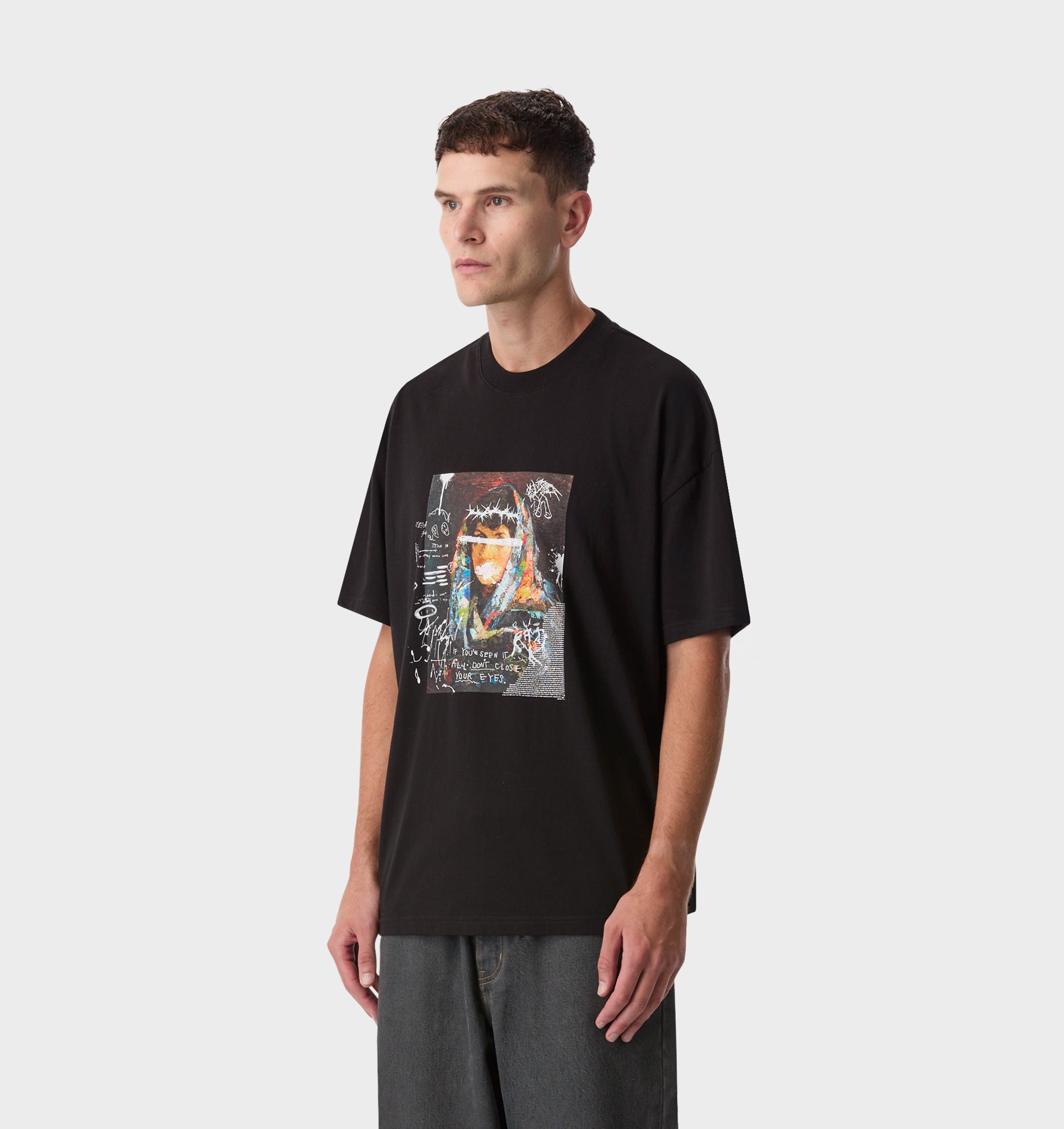 Close Your Eyes Box Tee 2.0 - Black