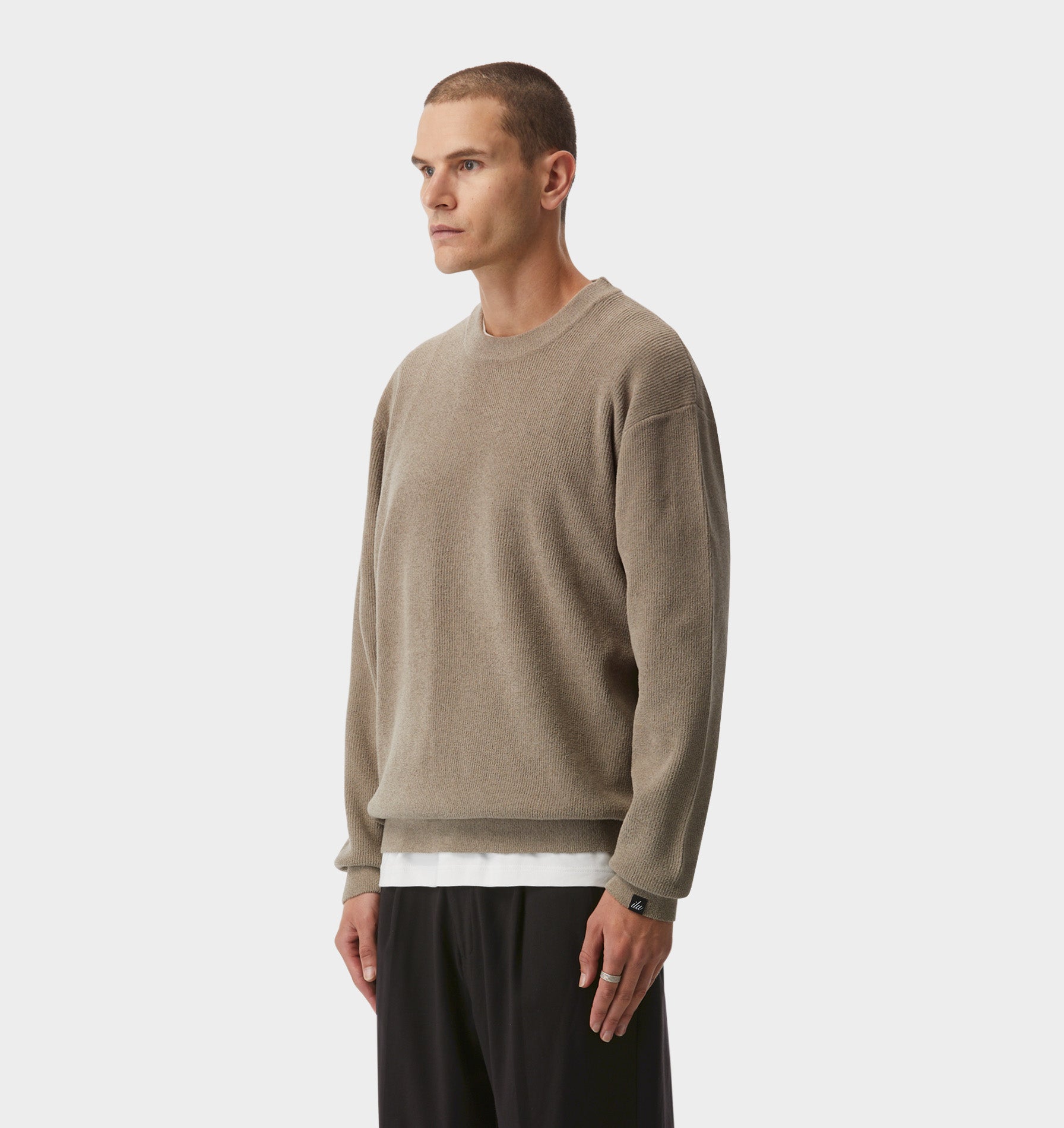 Midweight Knit Crew - Taupe