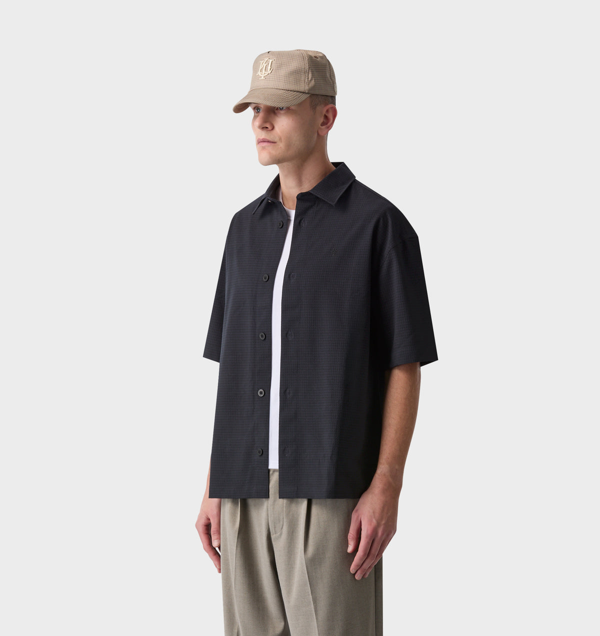 Dawson SS Shirt - Navy/Black Check