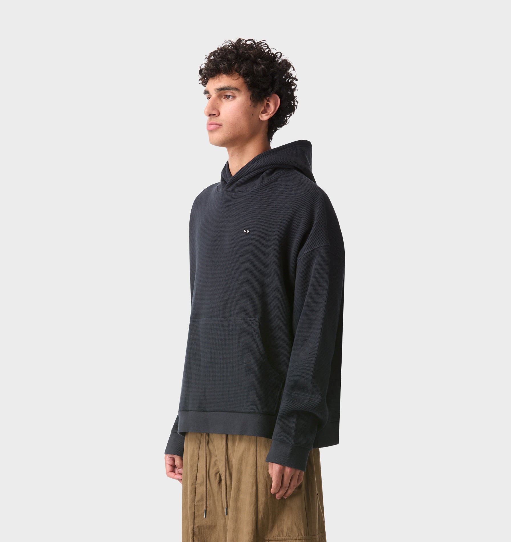 Waffle Oversized Hood - Midnight Navy