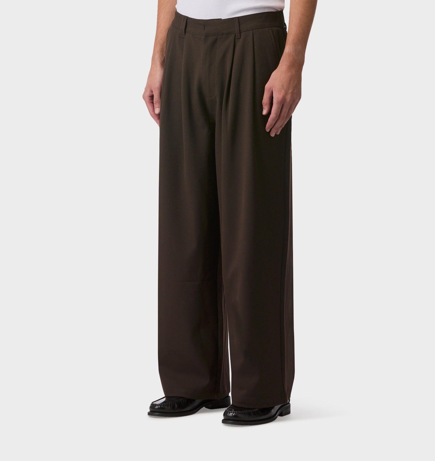 Albert Pleated Pant - Espresso