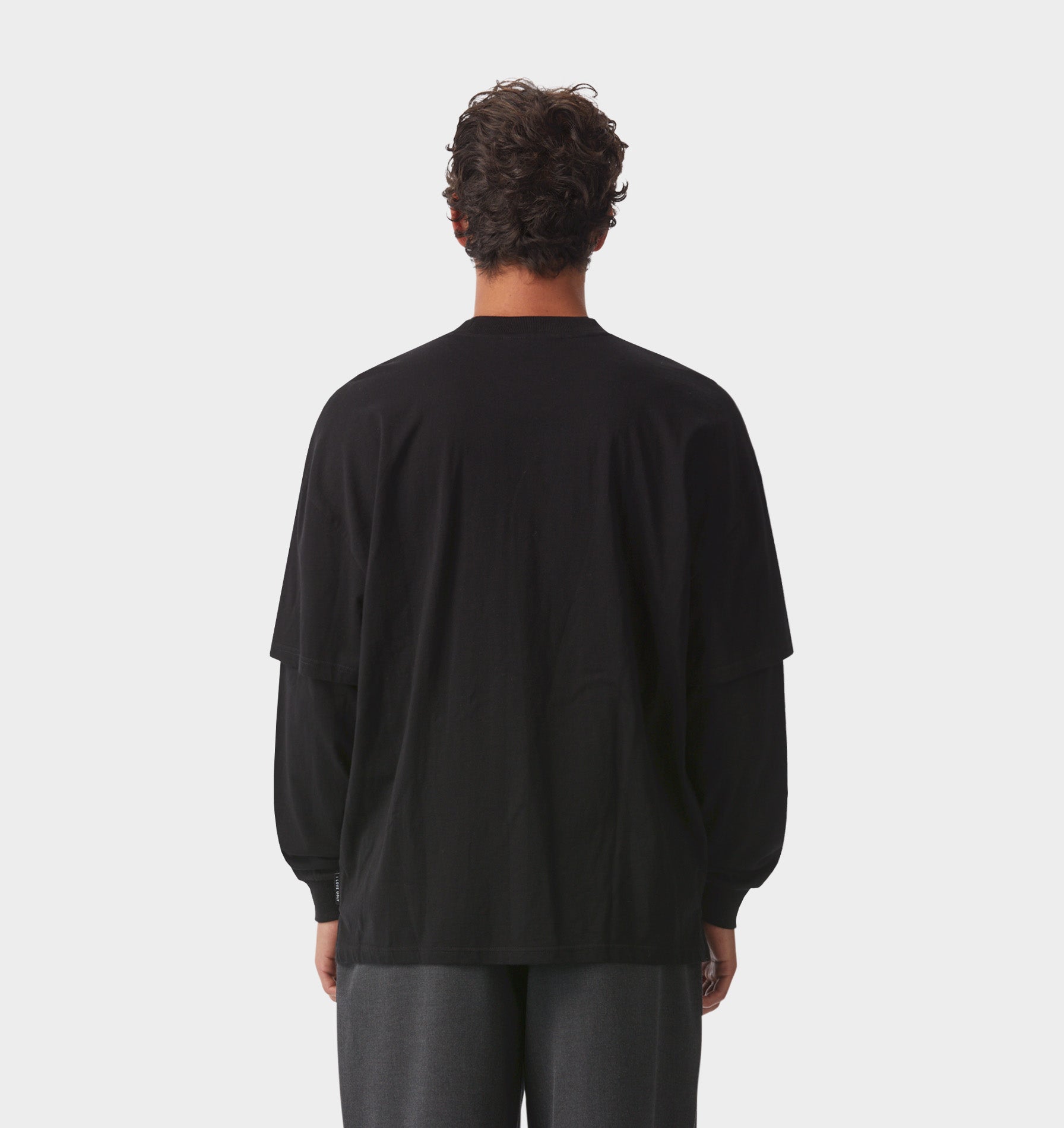 Layered LS Box Tee - Black