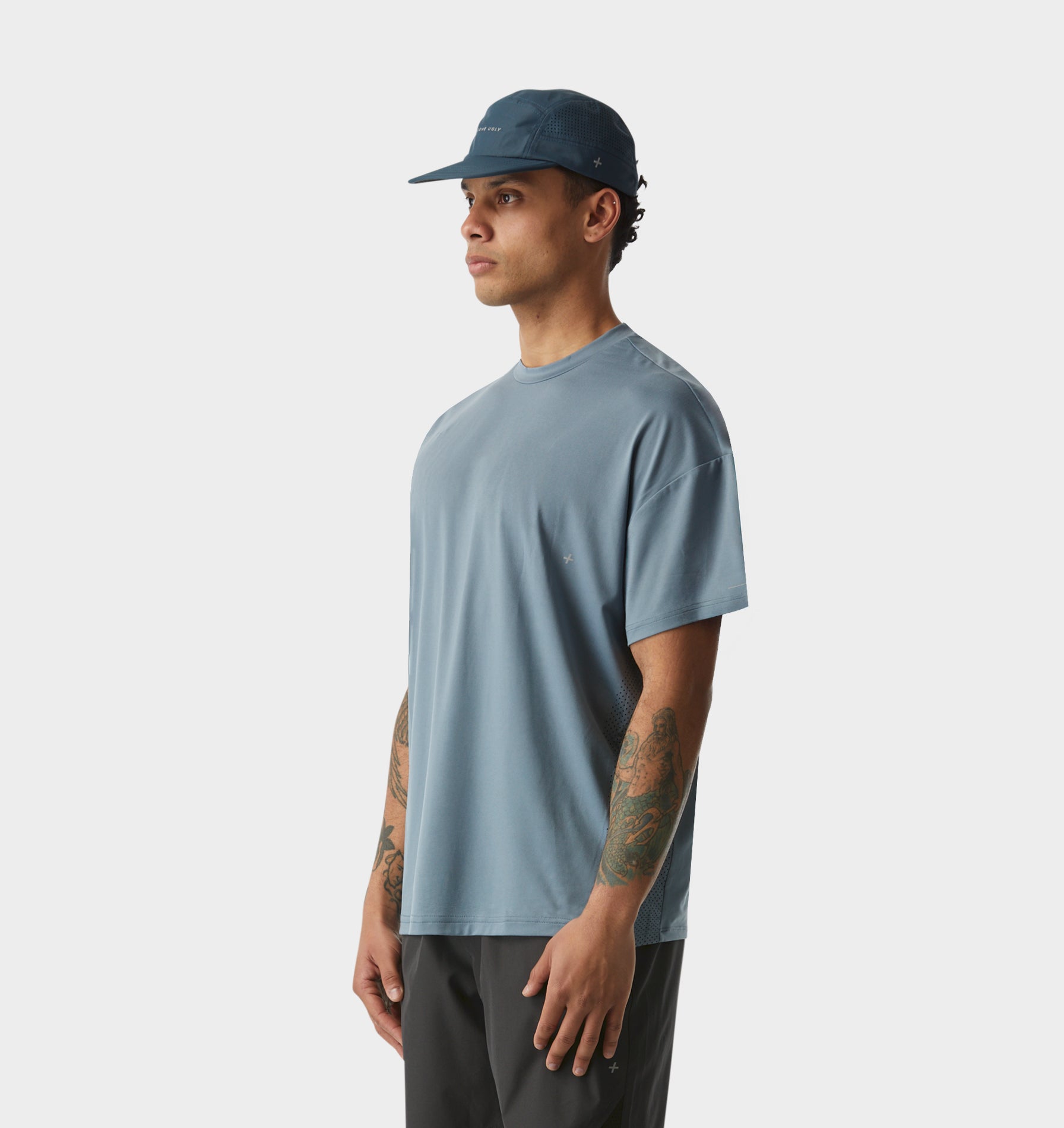 Active Box Tee - Fog Blue