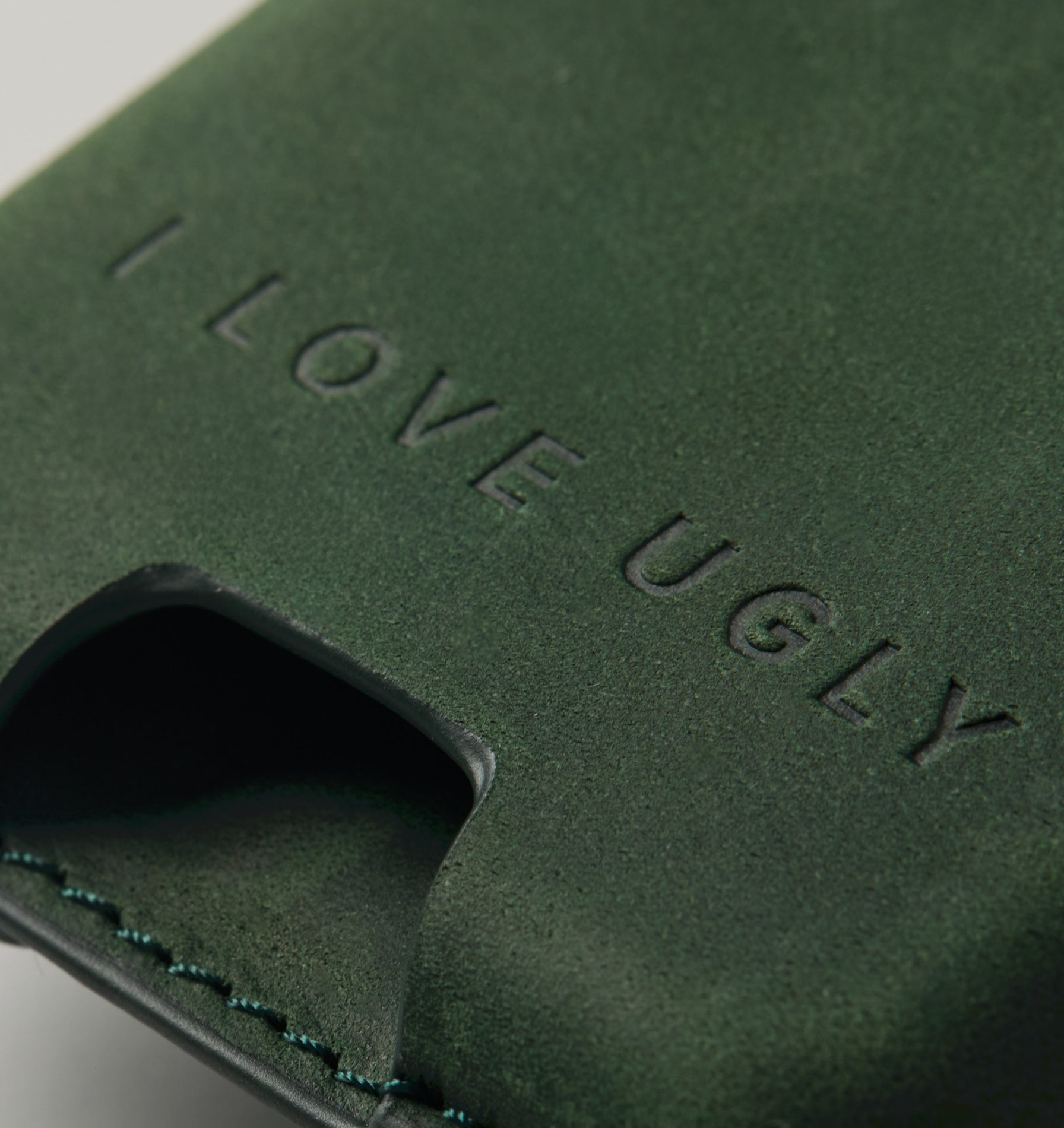 Leather Mag-Safe Card Holder - Green