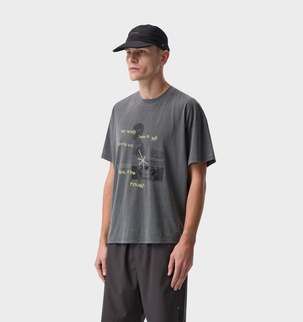 State Of Mind Cotton Crop Tee - Washed Black