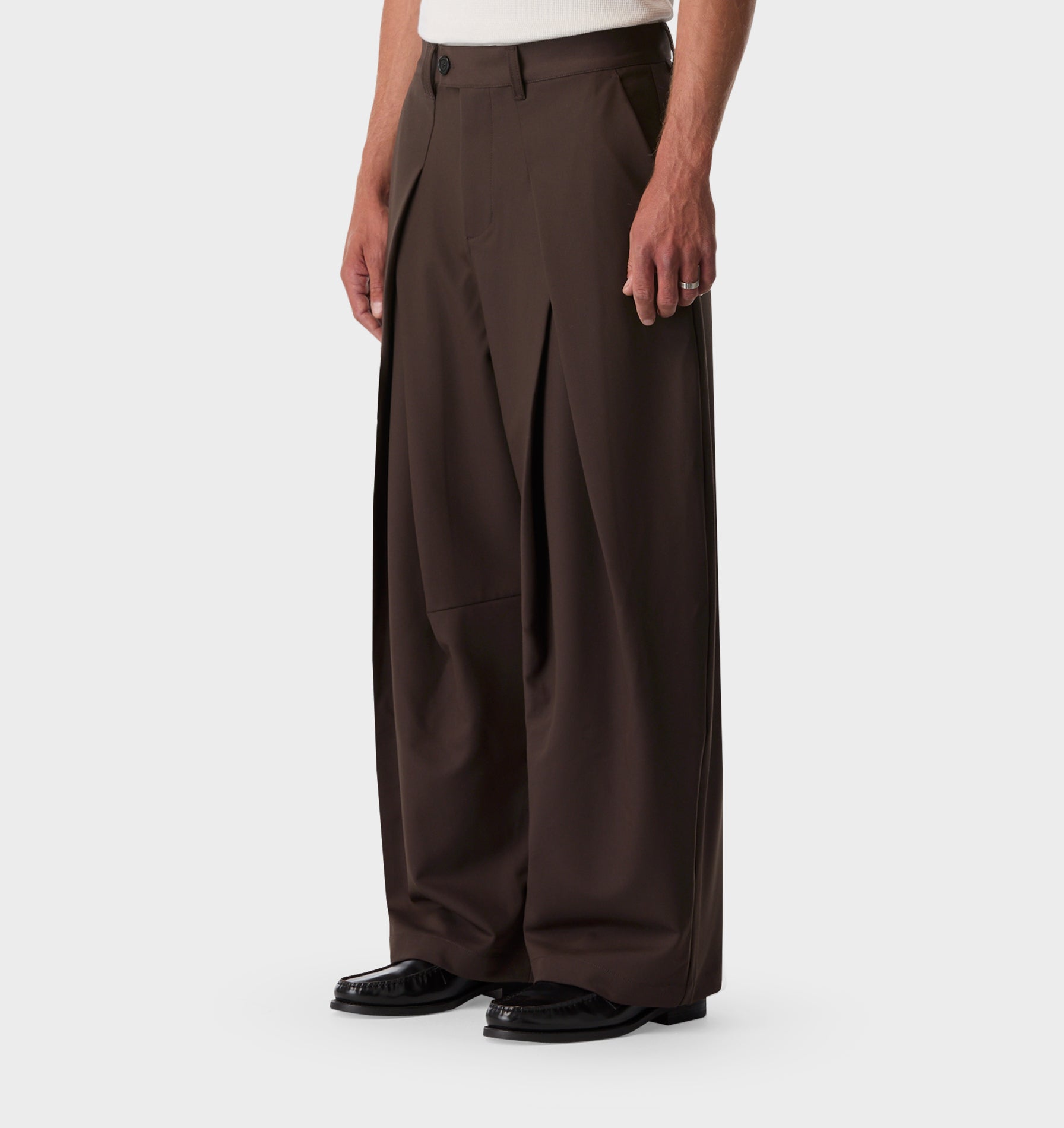 Vermont Pleat Pant - Brown