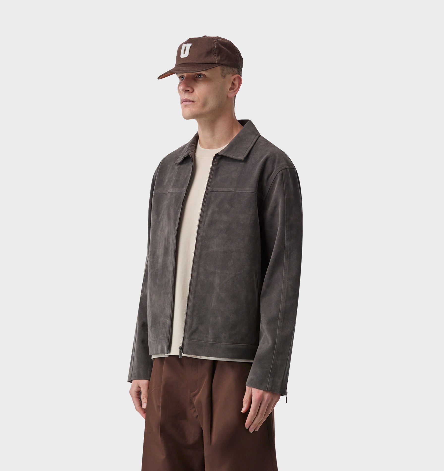 Mason Suede Jacket - Charcoal