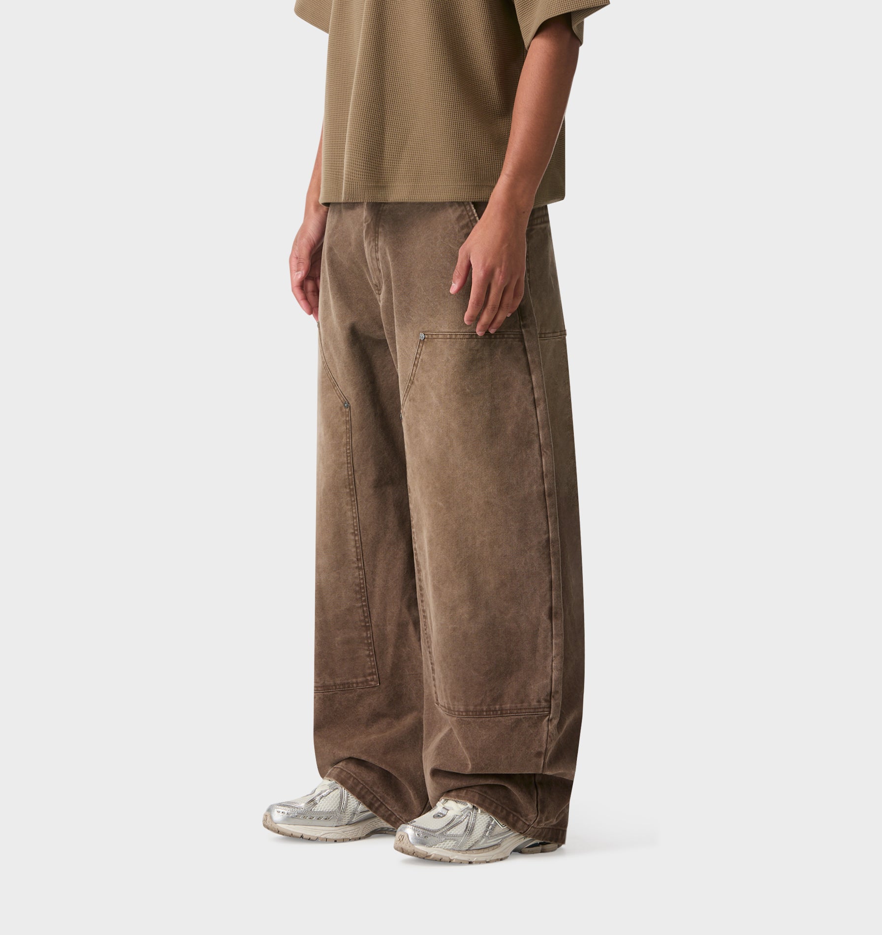 【2】KAPITAL Wide balloon Pants ブラウン サルエル Balloon Double Knee Pant - Vintage Brown | I Love Ugly