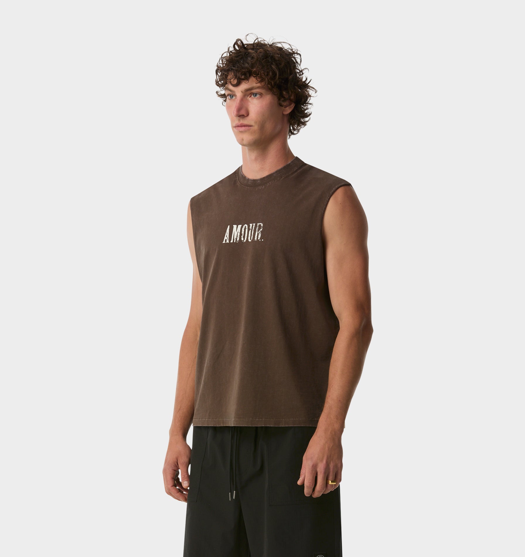 Amour Crop Tank - Aged Espresso