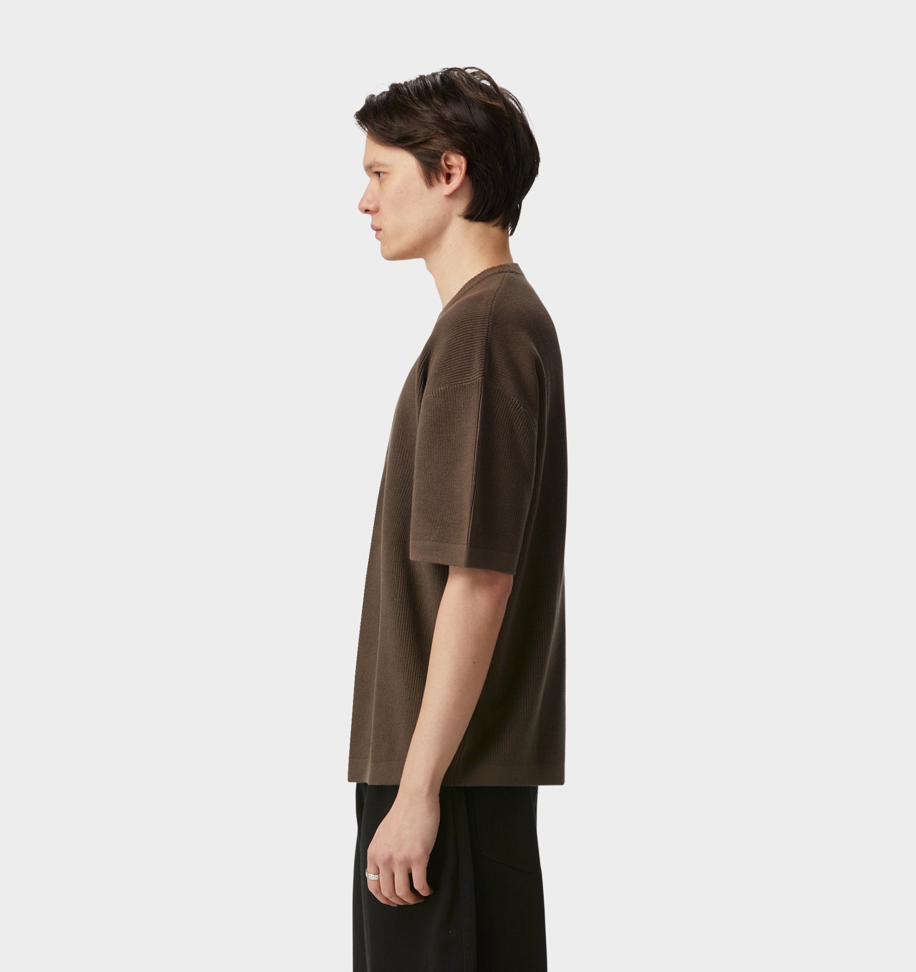 Knit Box Tee - Burnt Olive
