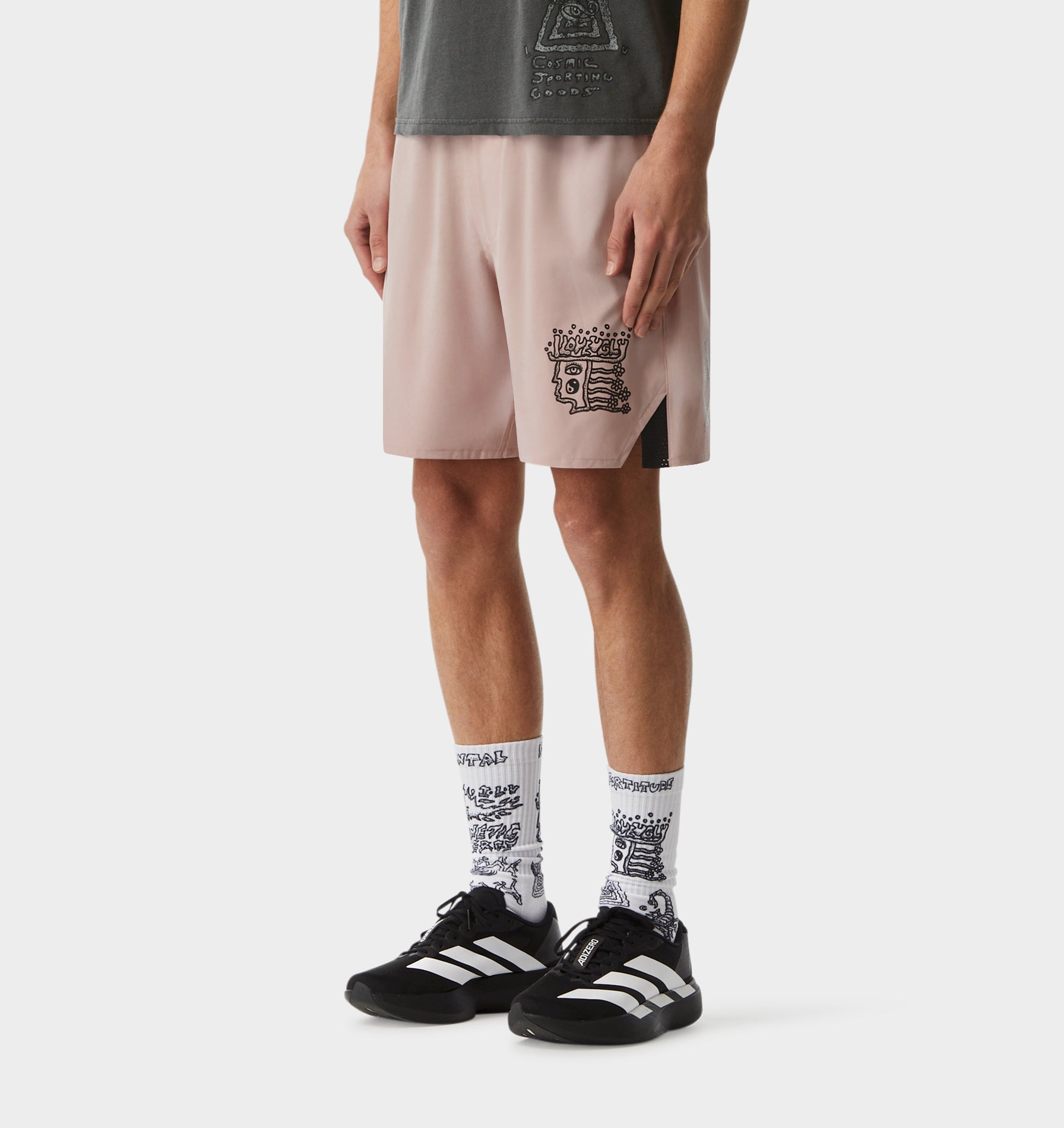 RebelYuth X ILU Active 7 inch Short - Dusky Pink