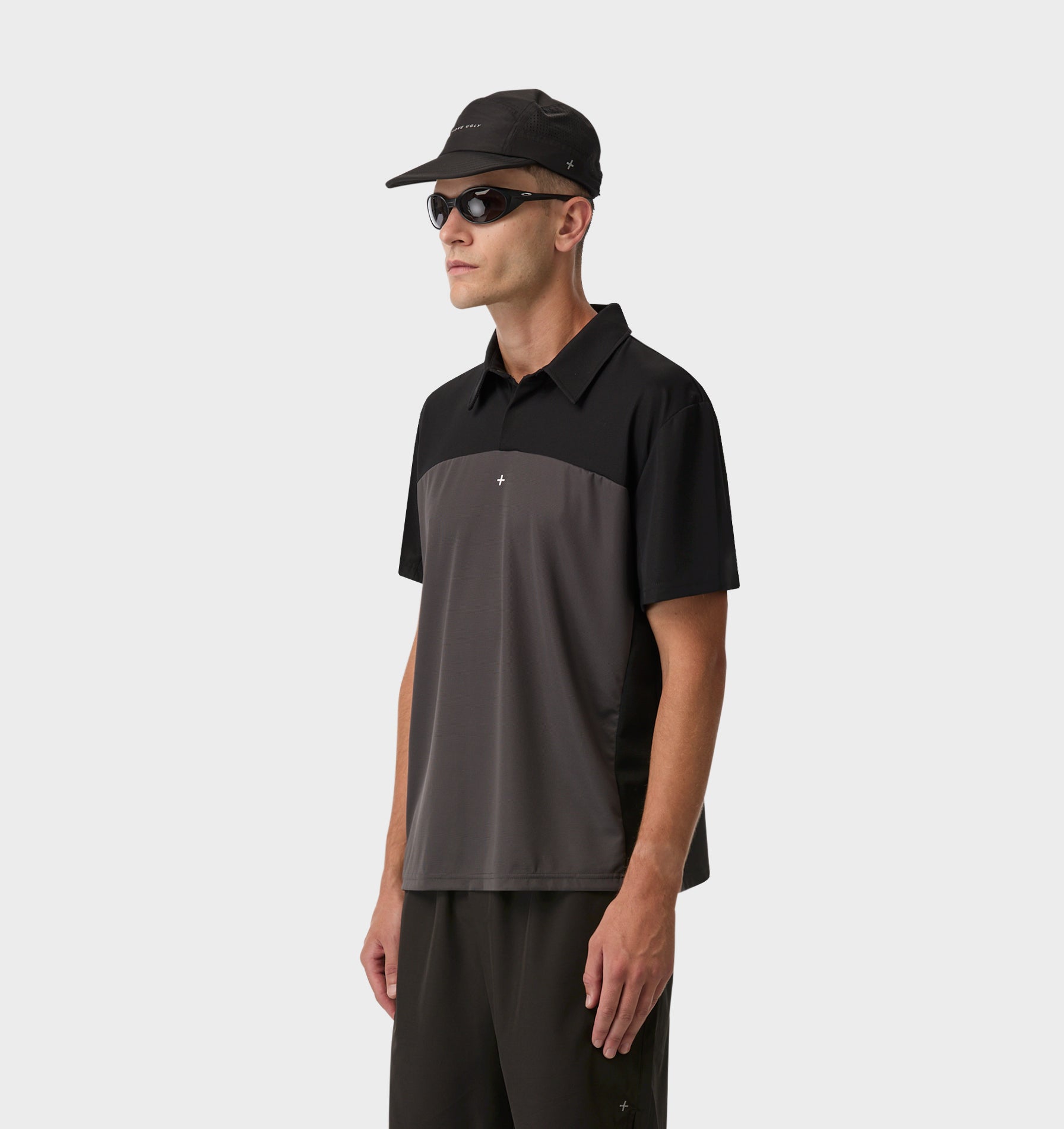 Active SS Polo Shirt - Black / Charcoal