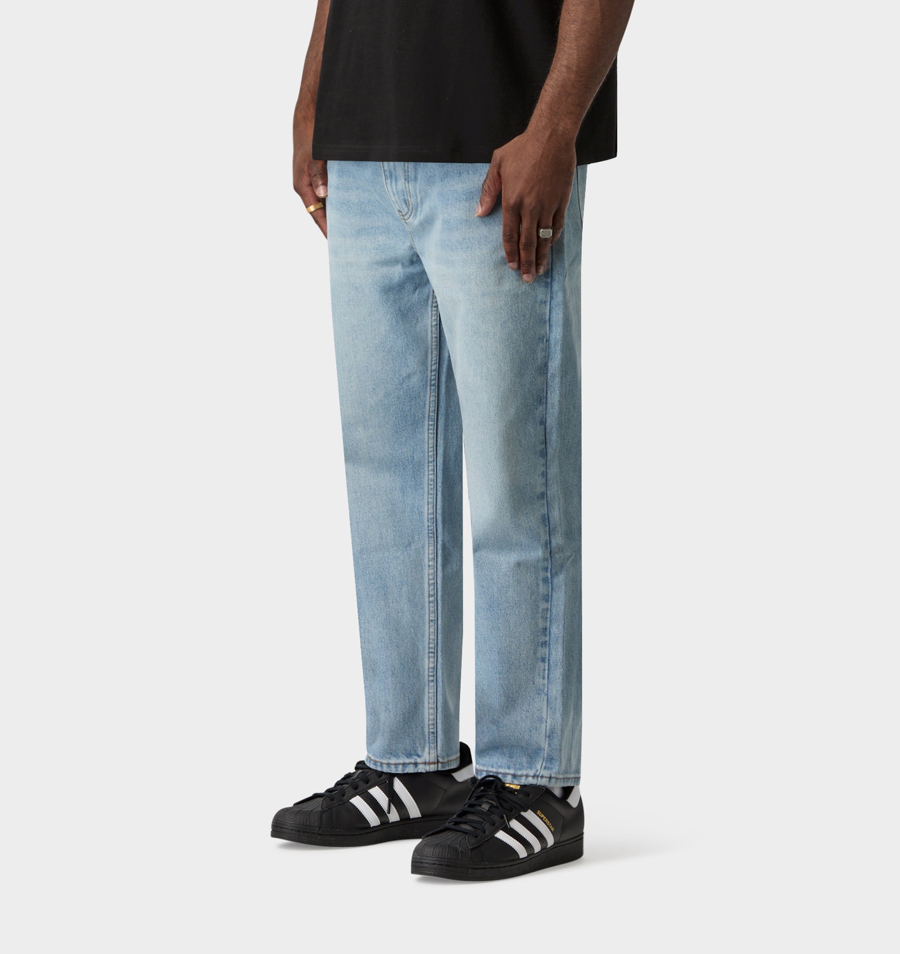 Cropped 90s Denim - Faded Blue