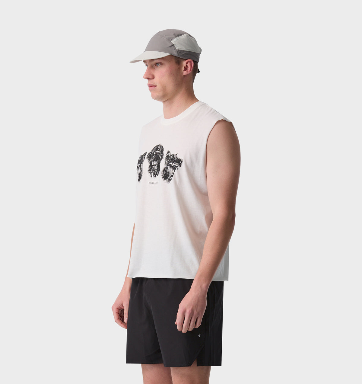 Dogs Cotton Active Crop Tank - Aged White