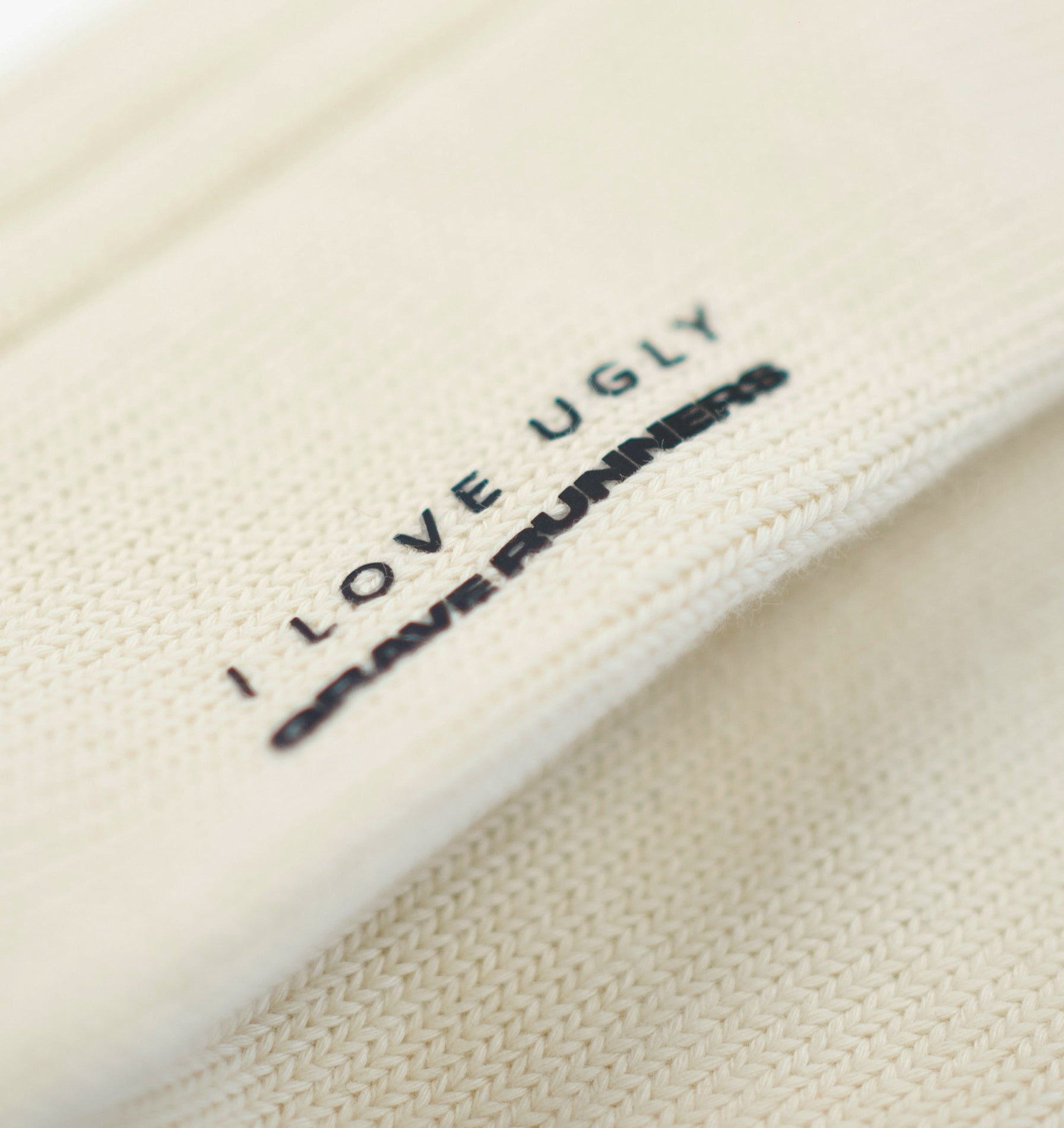 GR X ILU Ribbed Sock - Off White/Brown