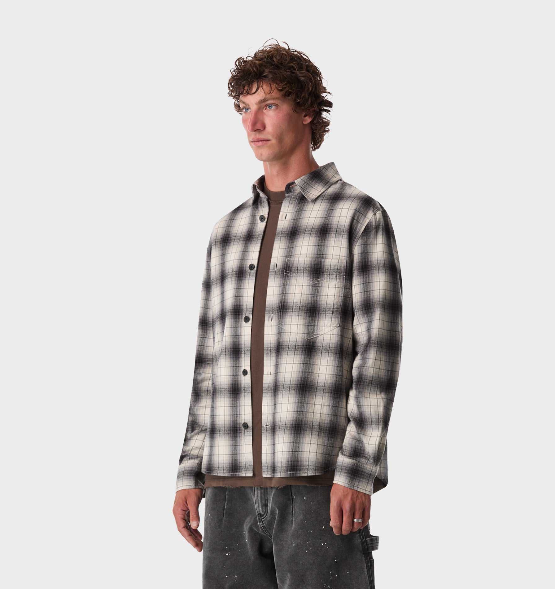 Flannel Shirt - Black/Grey Check