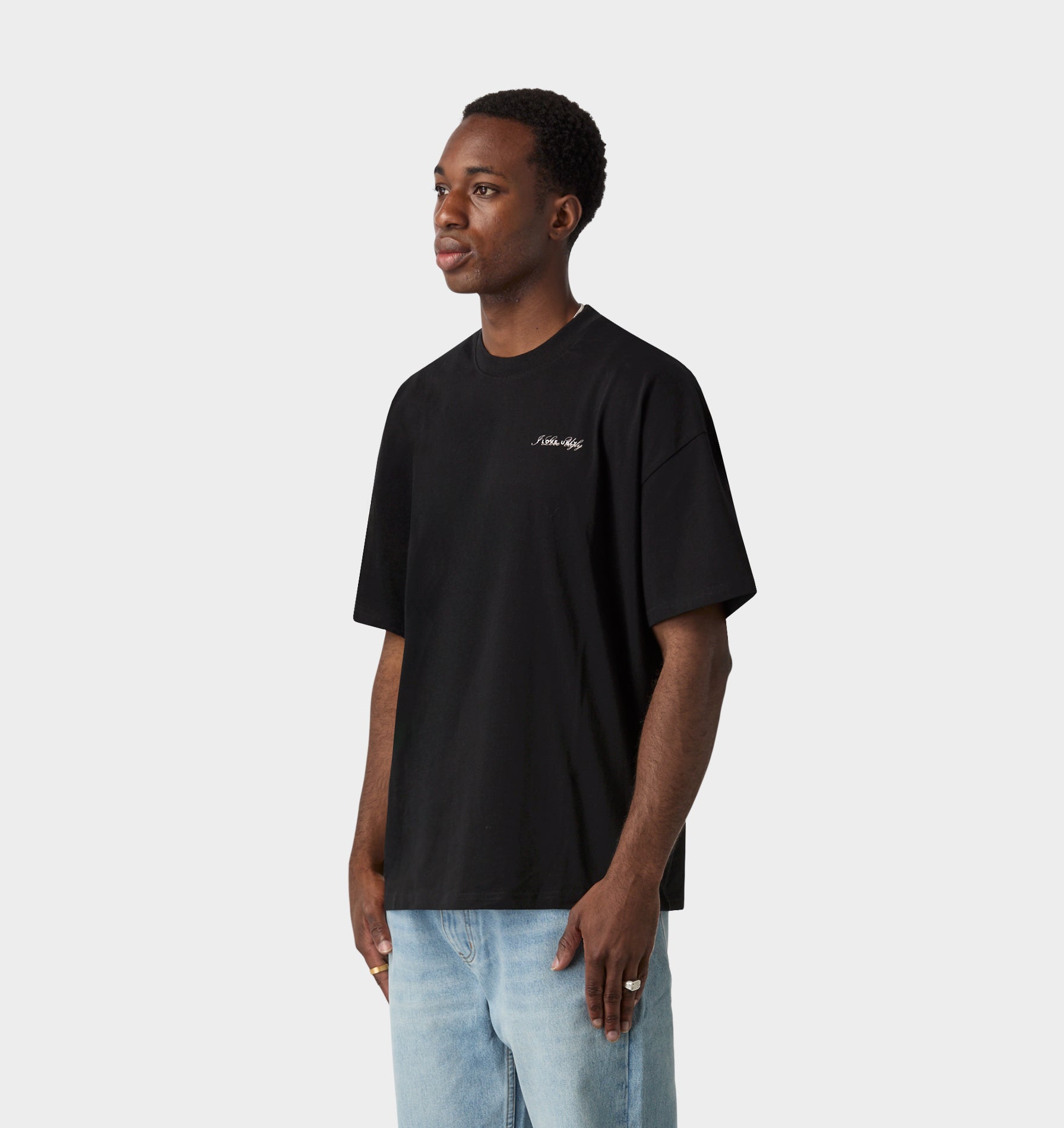 Cursive Box Tee 2.0 - Black
