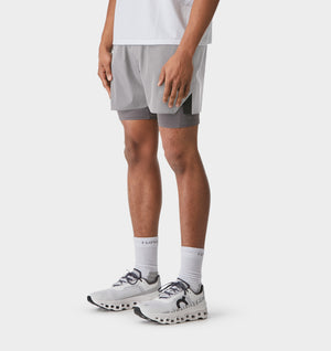 Active 5 Inch Short - Light Grey