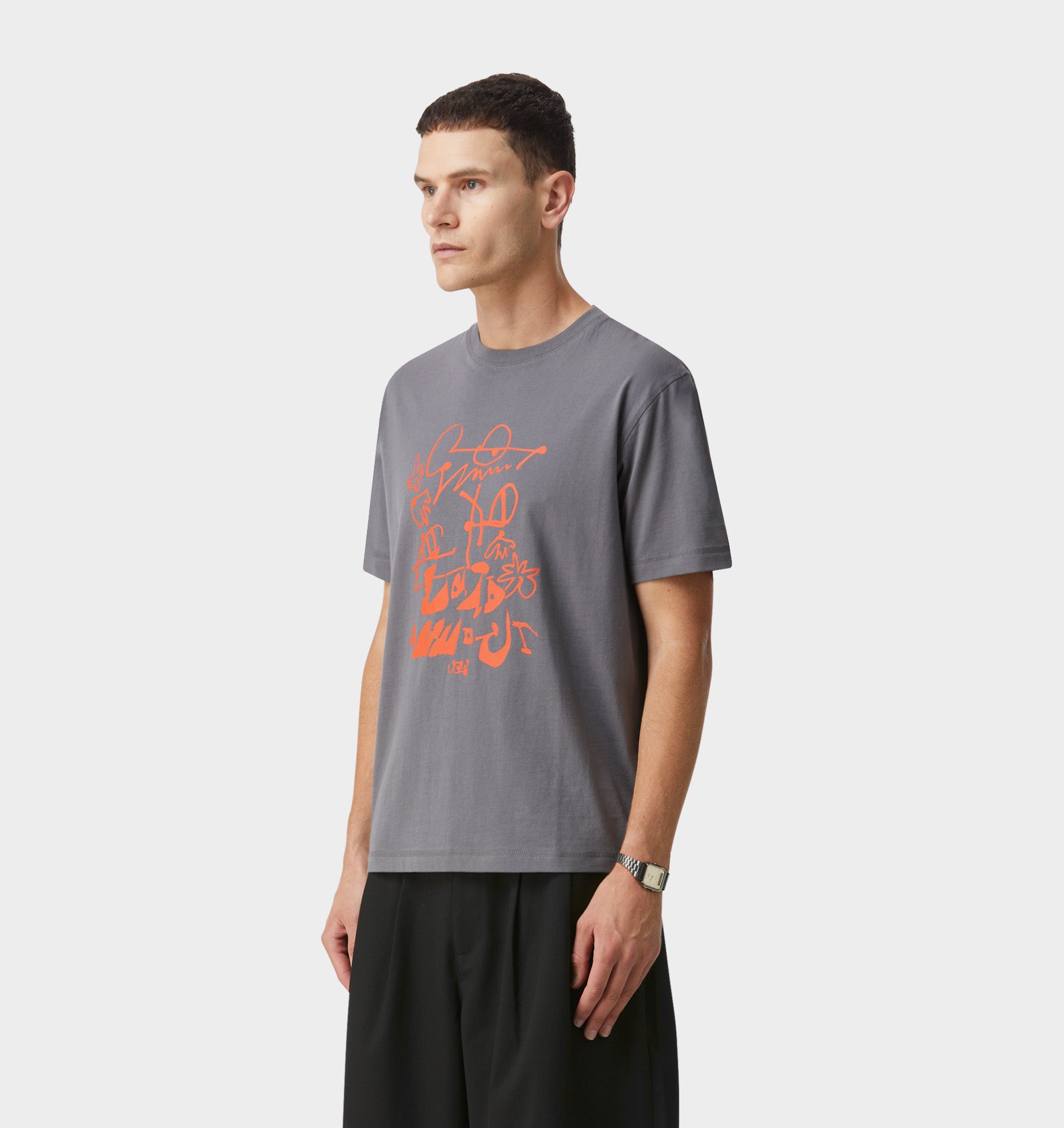 Pest Control Jeremy Slim Tee - Cobblestone