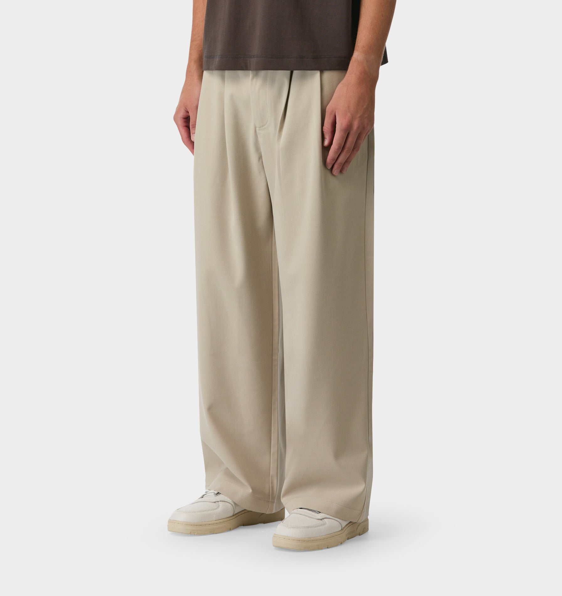 Albert Pleated Pant - Stone