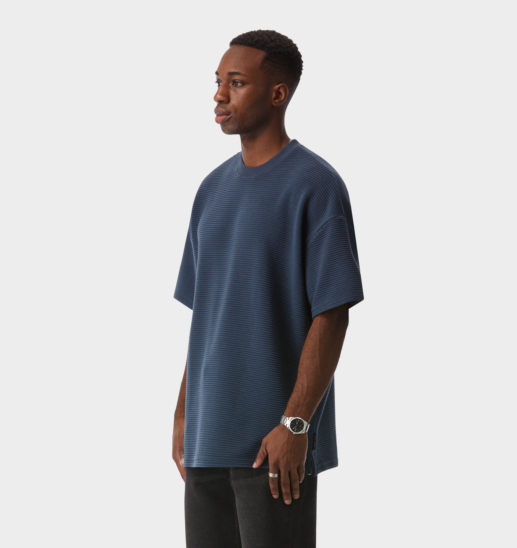Corrugated Box Tee - Indigo