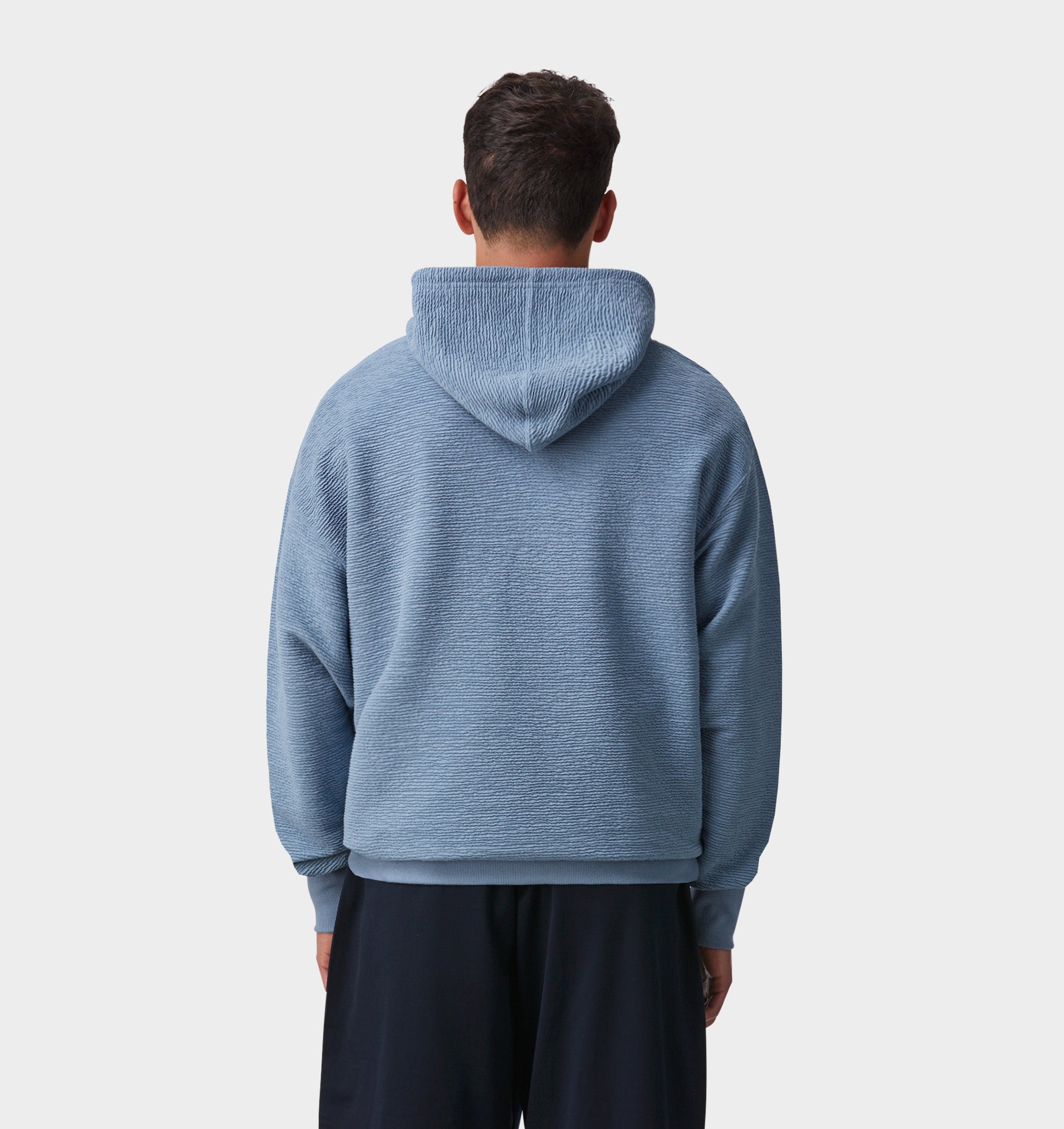 Ridged Box Hood - Steel Blue