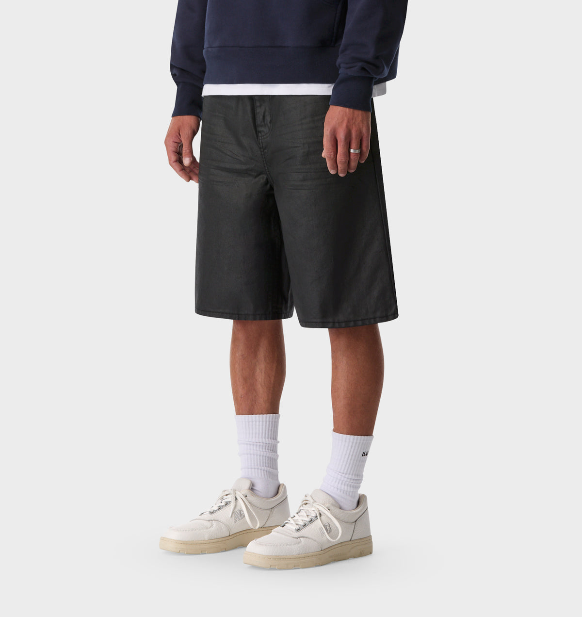 Wyatt Denim Short - Coated Black