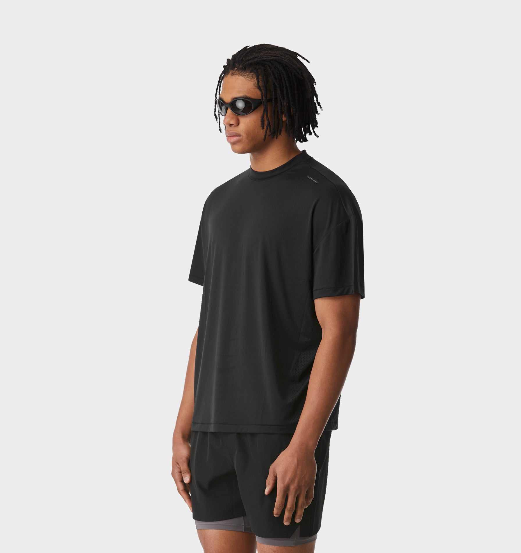 Active Lewi Cropped Tee - Black