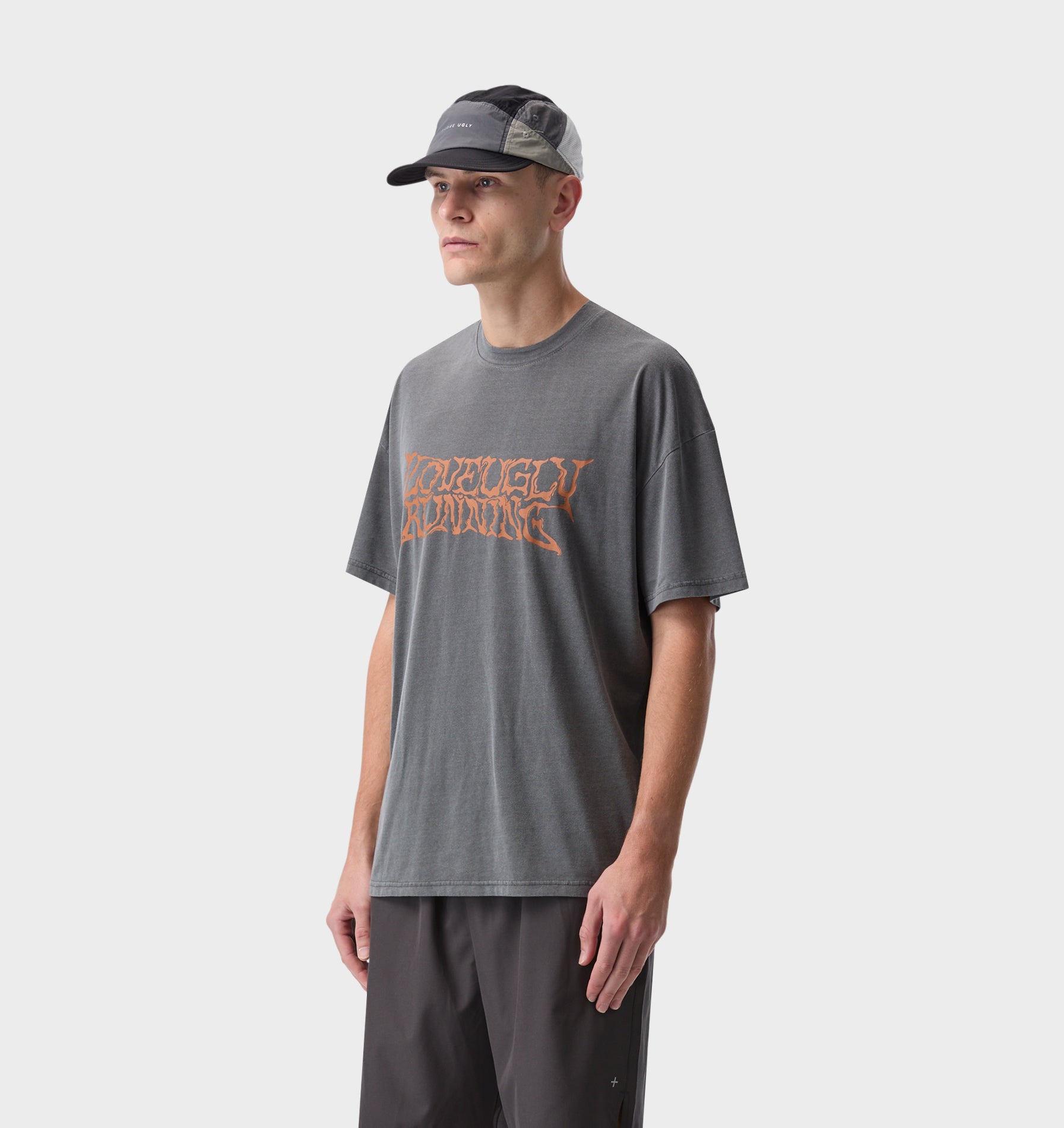 Liquified Active Cotton Box Tee - Washed Black