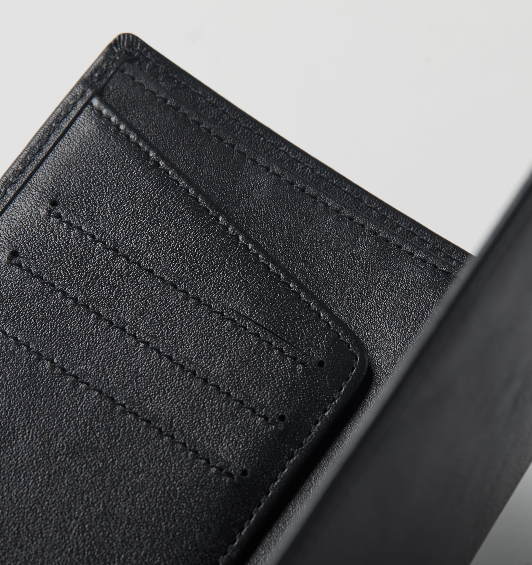 Leather Passport Holder/Luggage Tag - Black
