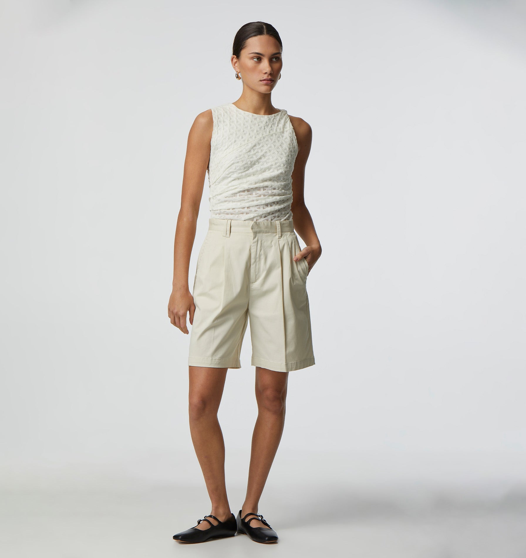 Ellis Tailored Short - Bone