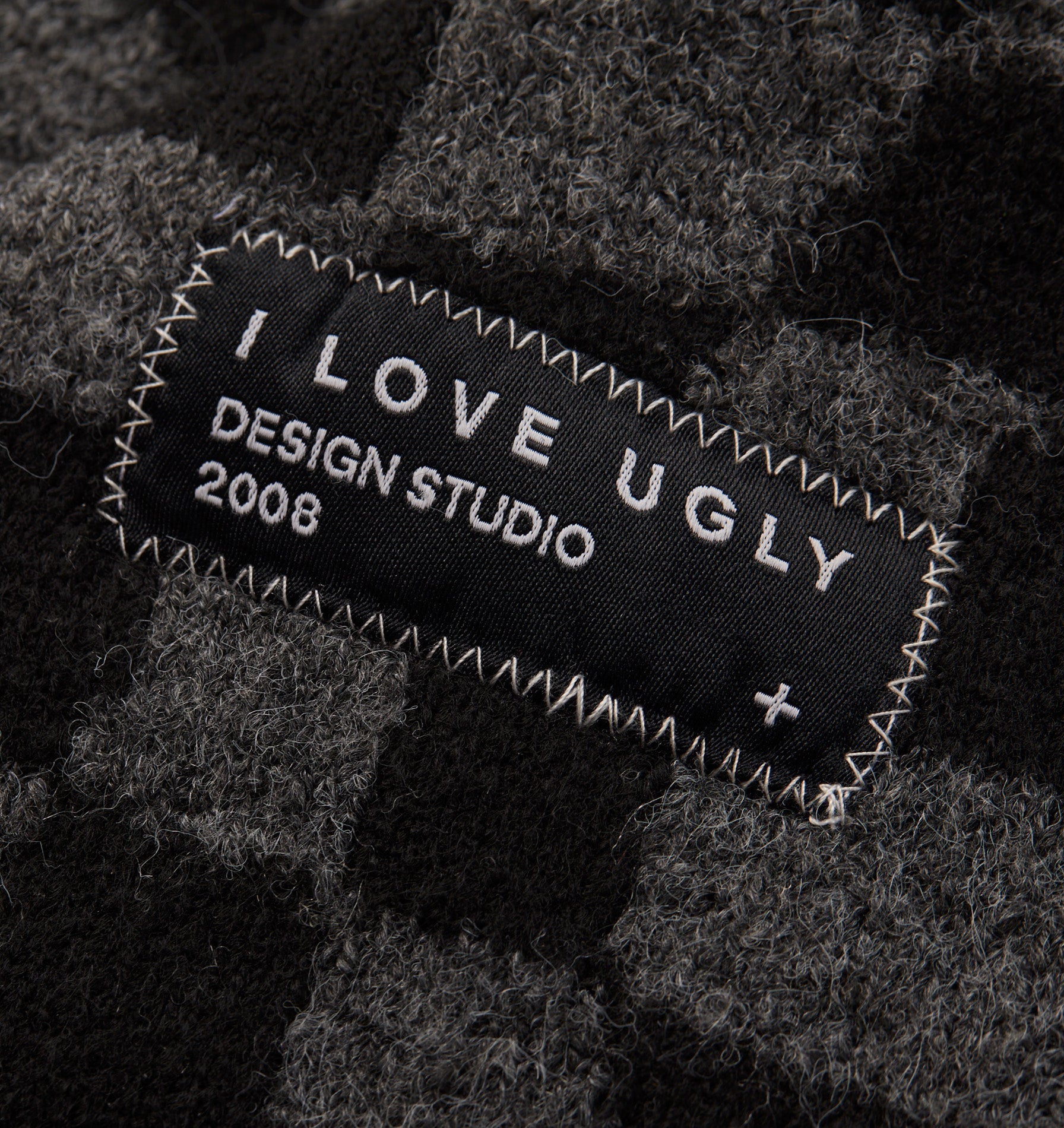 Checkerboard Wyatt Beanie - Charcoal/Black