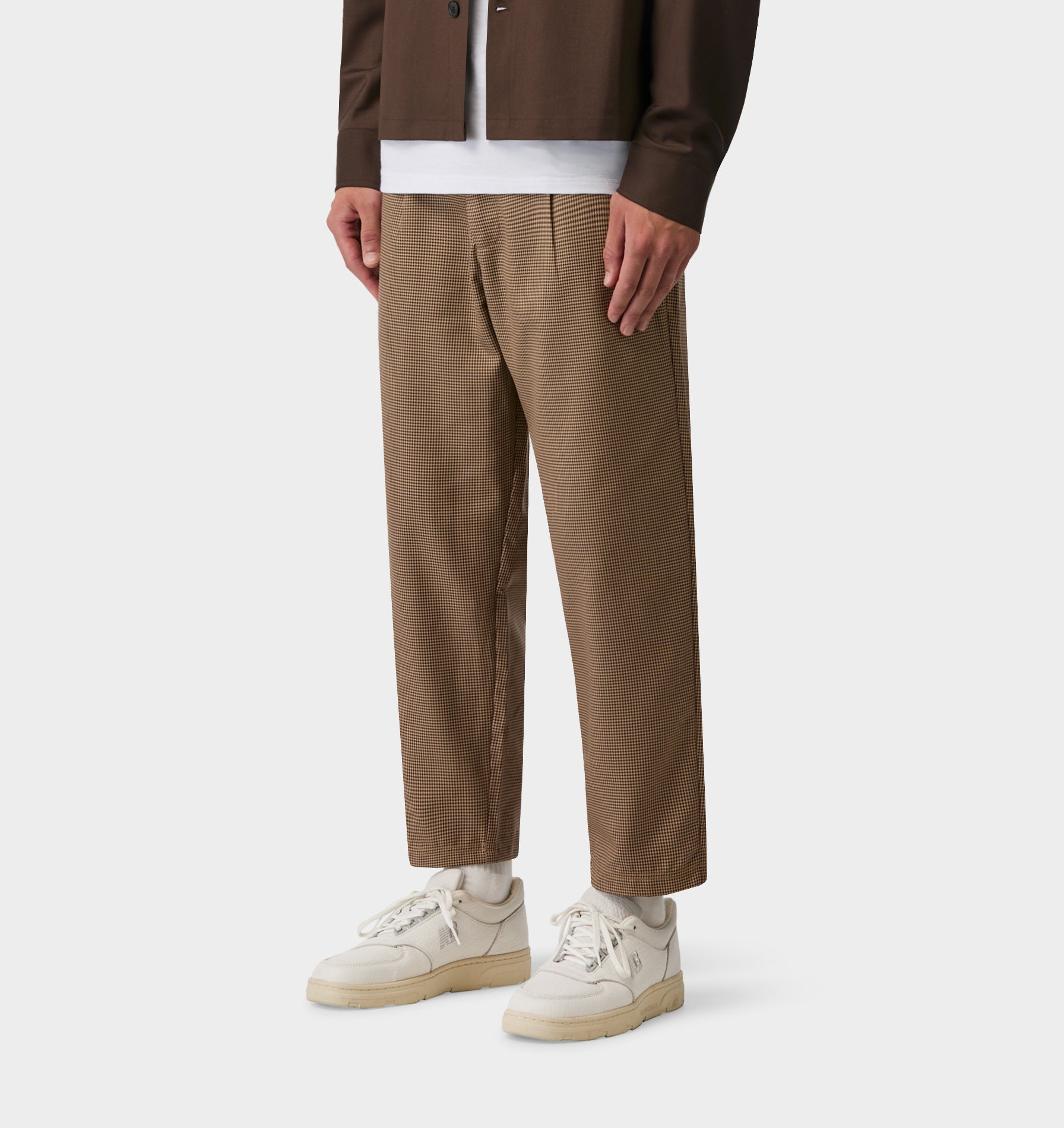 Kobe Pant - Beige Houndstooth