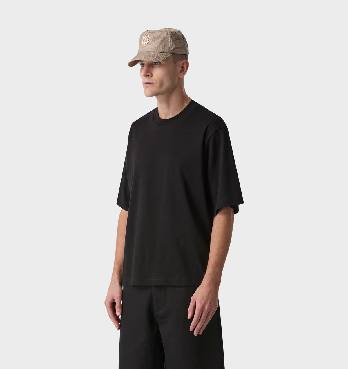 Interlock Crop Box Tee - Black