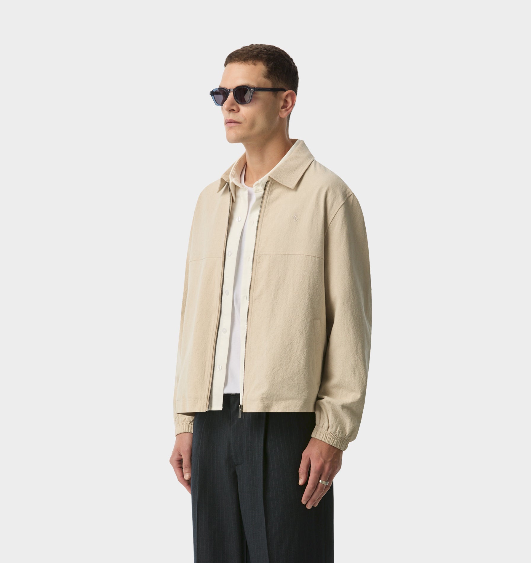 Linen Poker Jacket - Bone