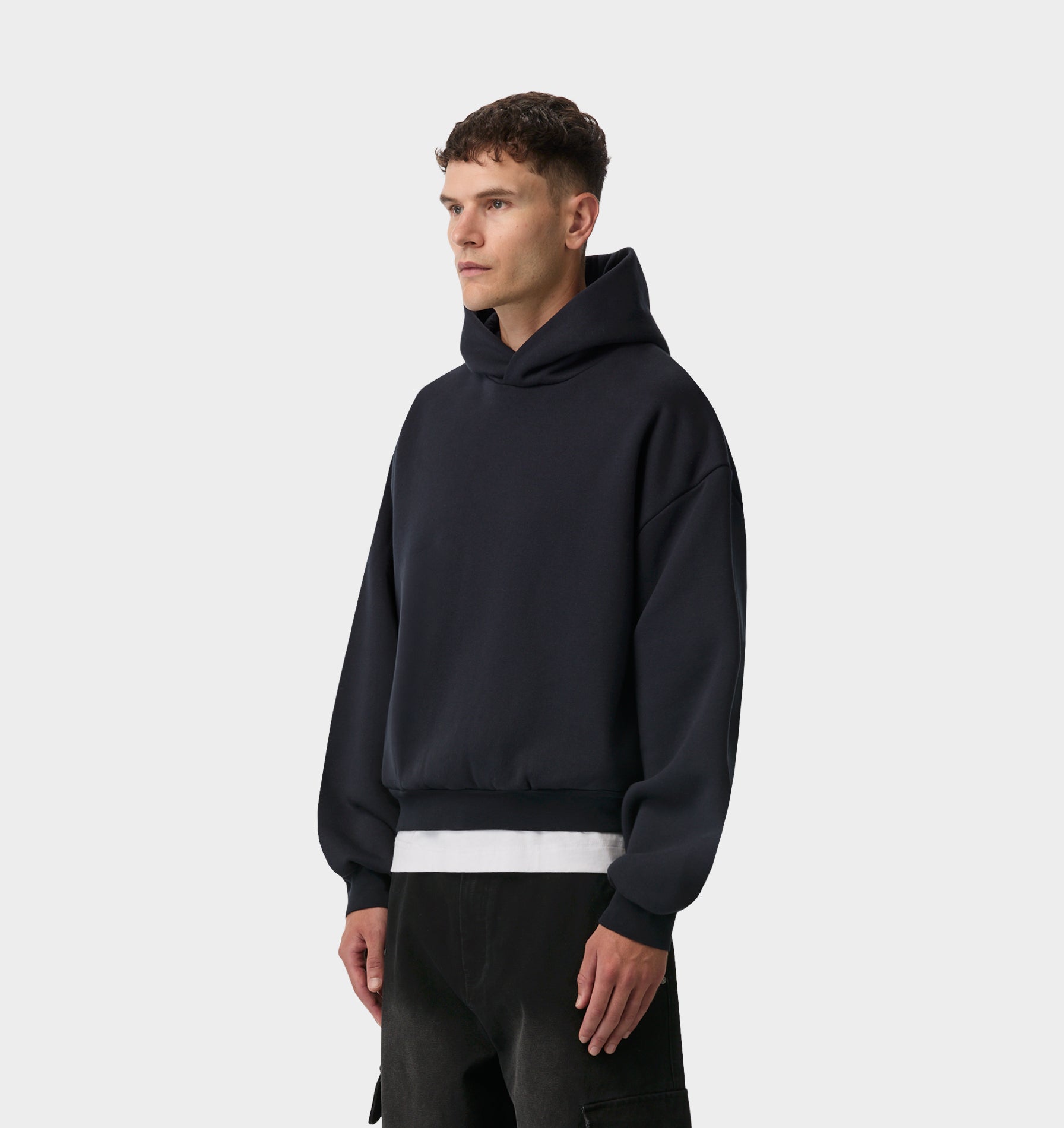 Heavy Crop Box Hood - Dark Navy