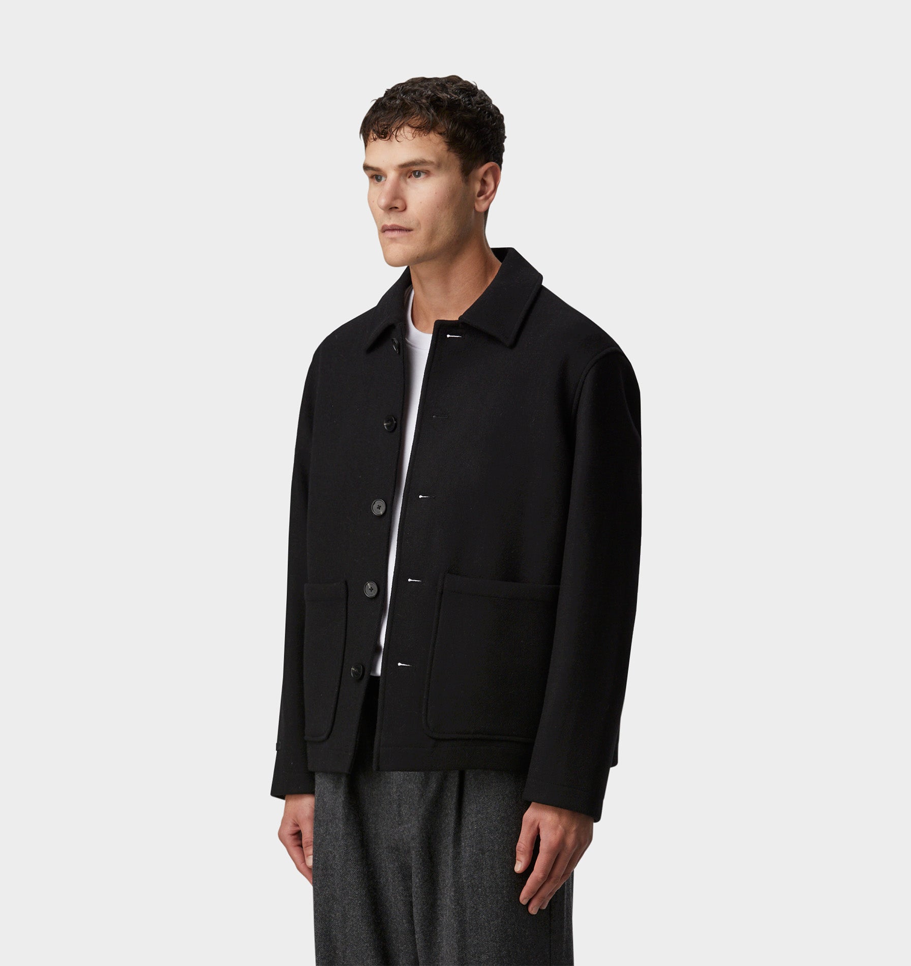 Carson Wool Jacket - Black