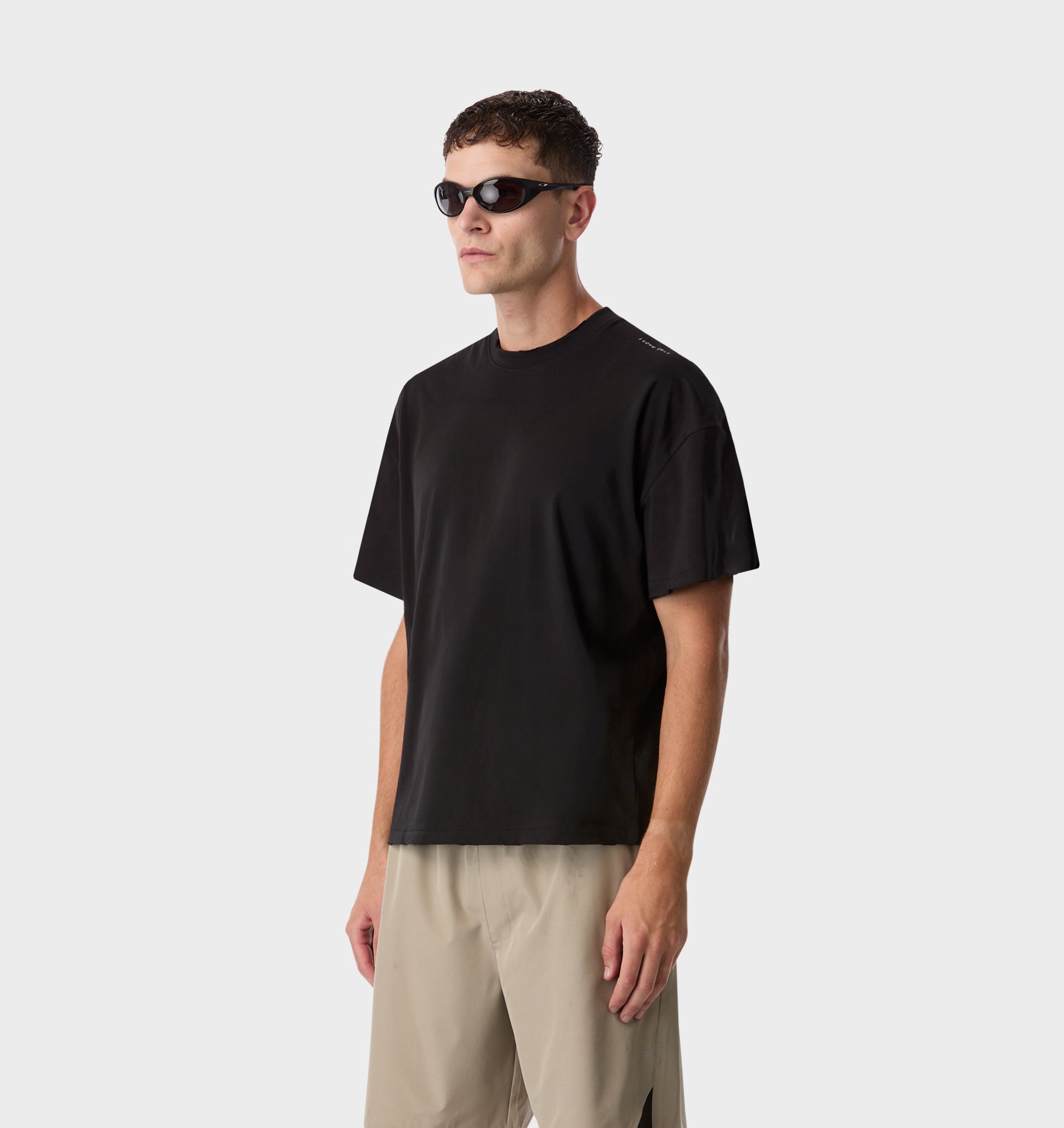 Cotton Active Crop Tee - Black