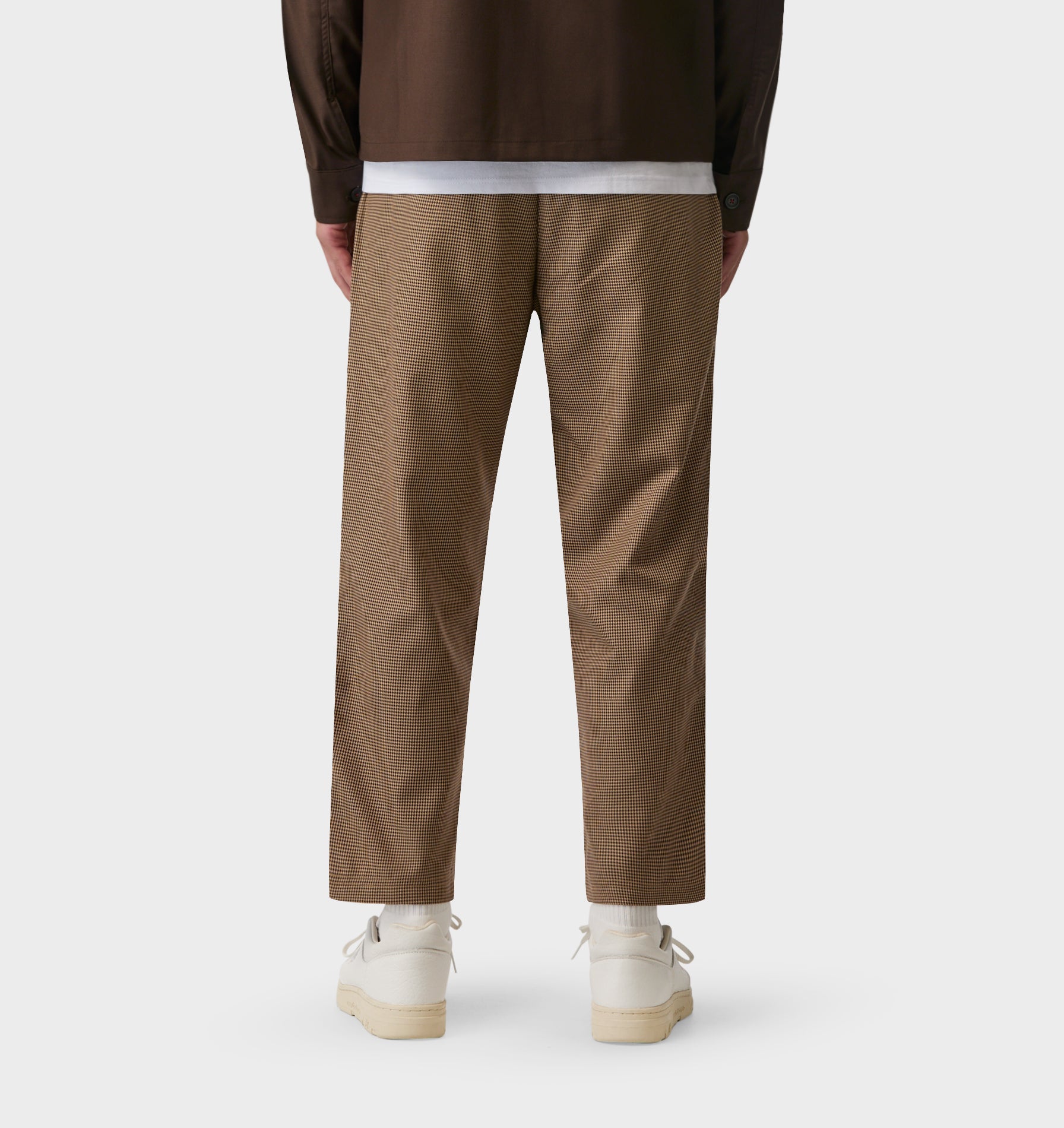 Kobe Pant - Beige Houndstooth