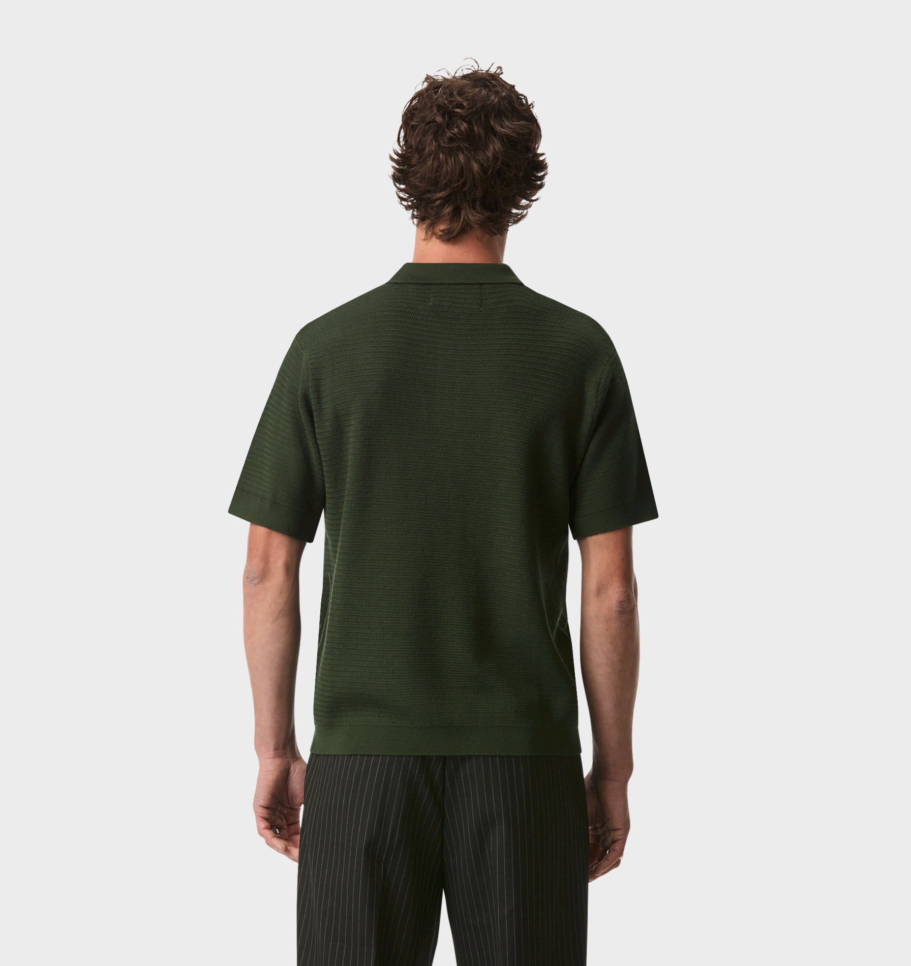 Ronan SS Knit Polo In Dark Green | I Love Ugly