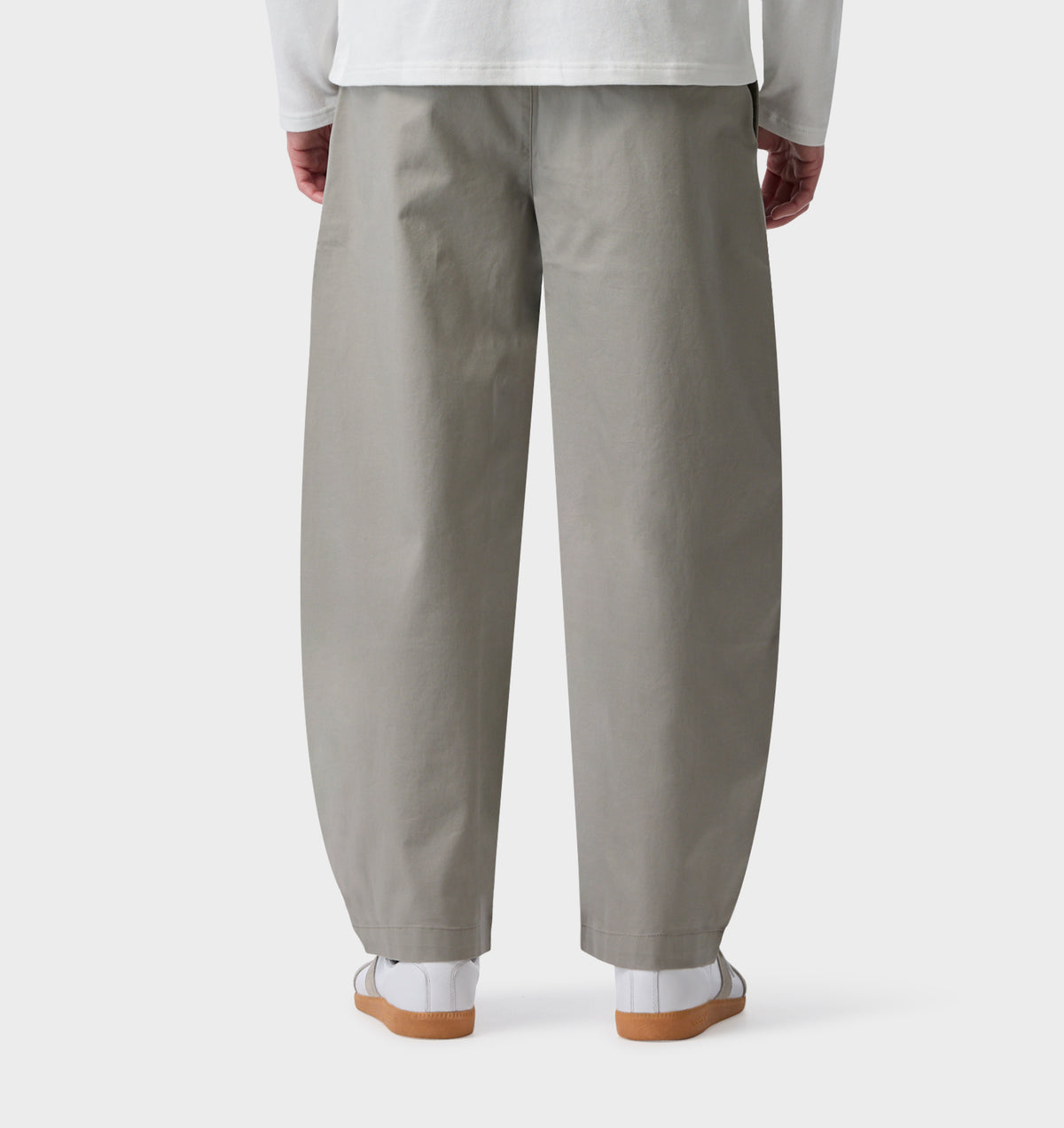 Barrel Leg Pant - Light Grey