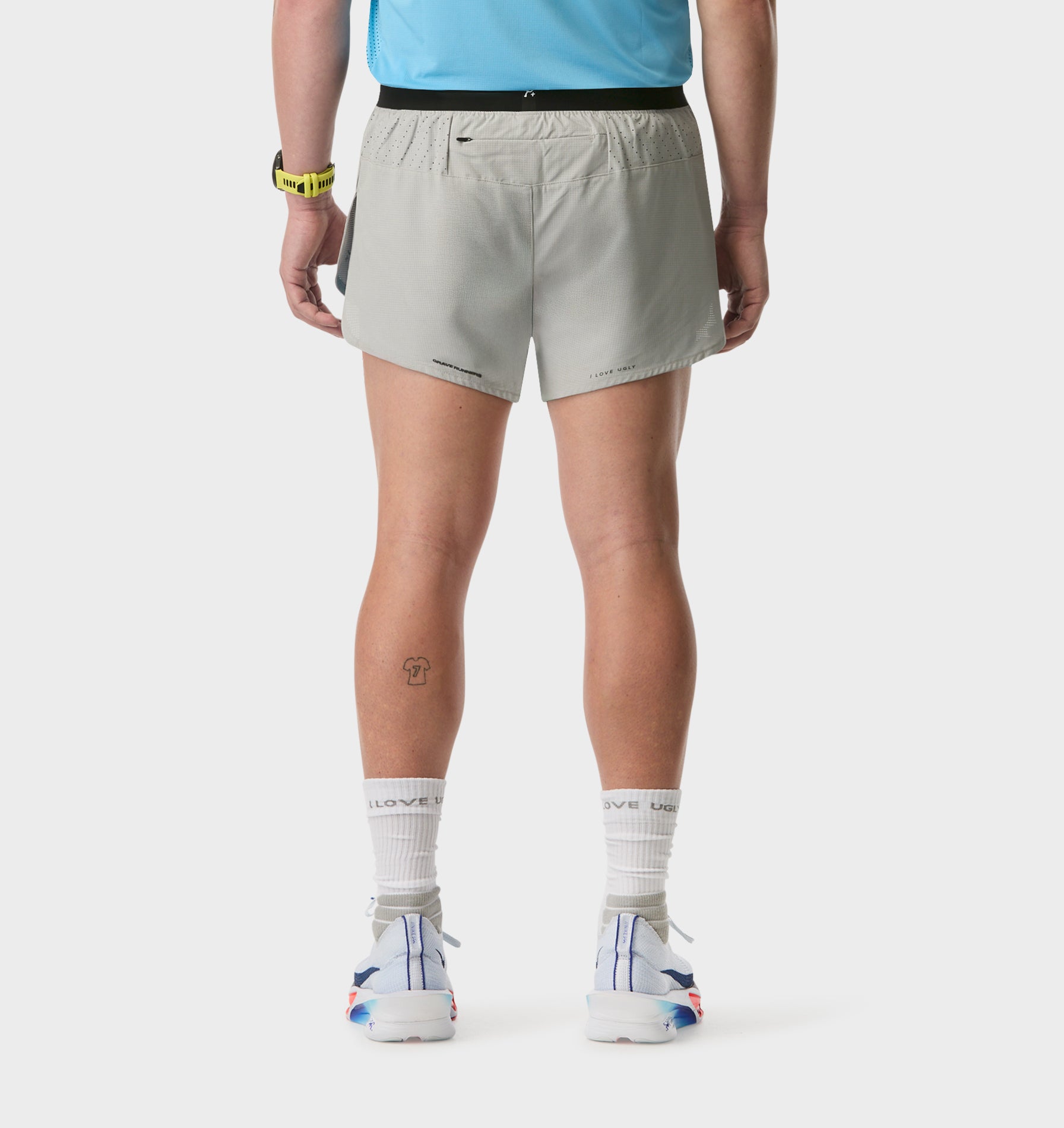 GR X ILU 3" Split Short - Grey